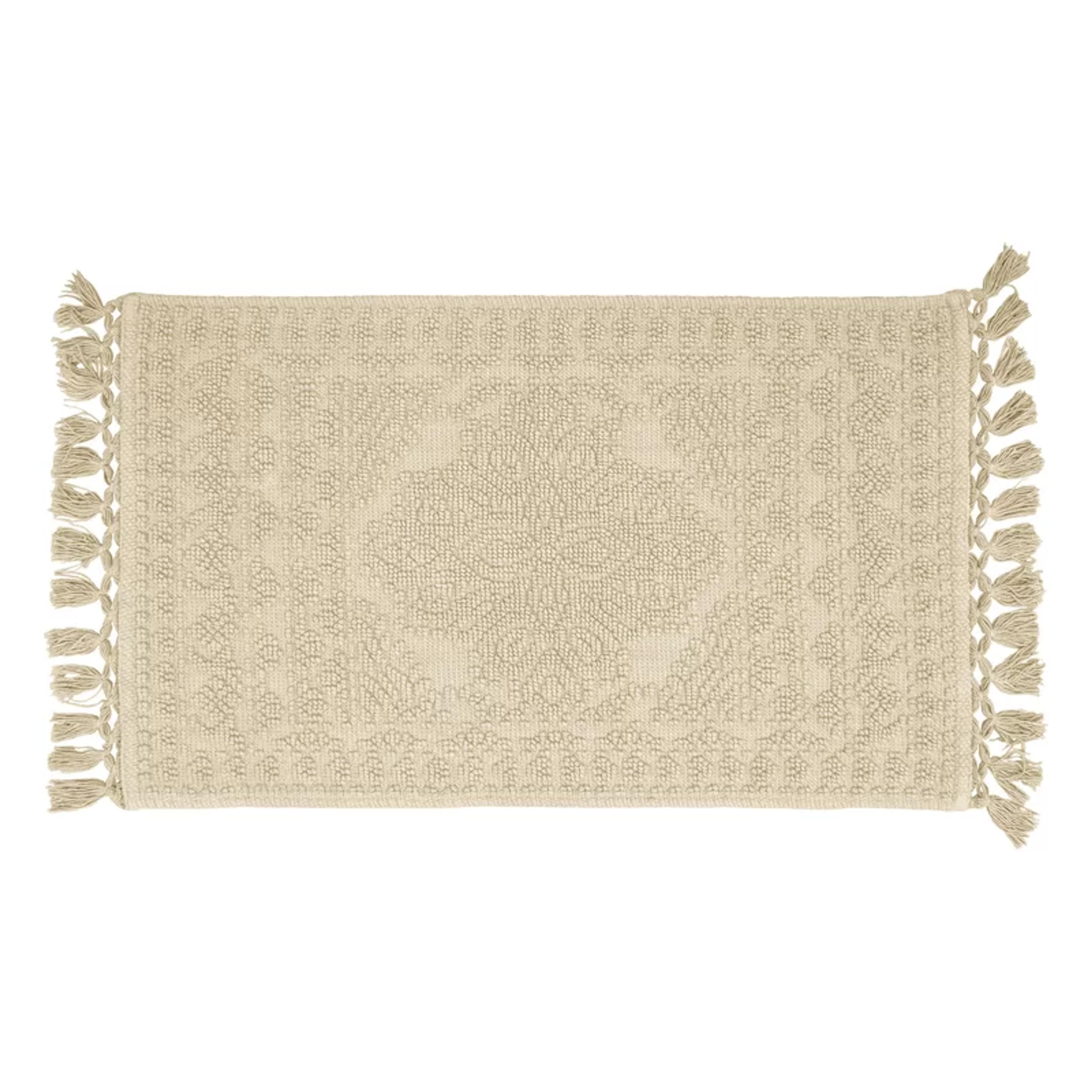 French connection Feikert Rectangular 100% Cotton Solid Bath Rug & Reviews | Wayfair