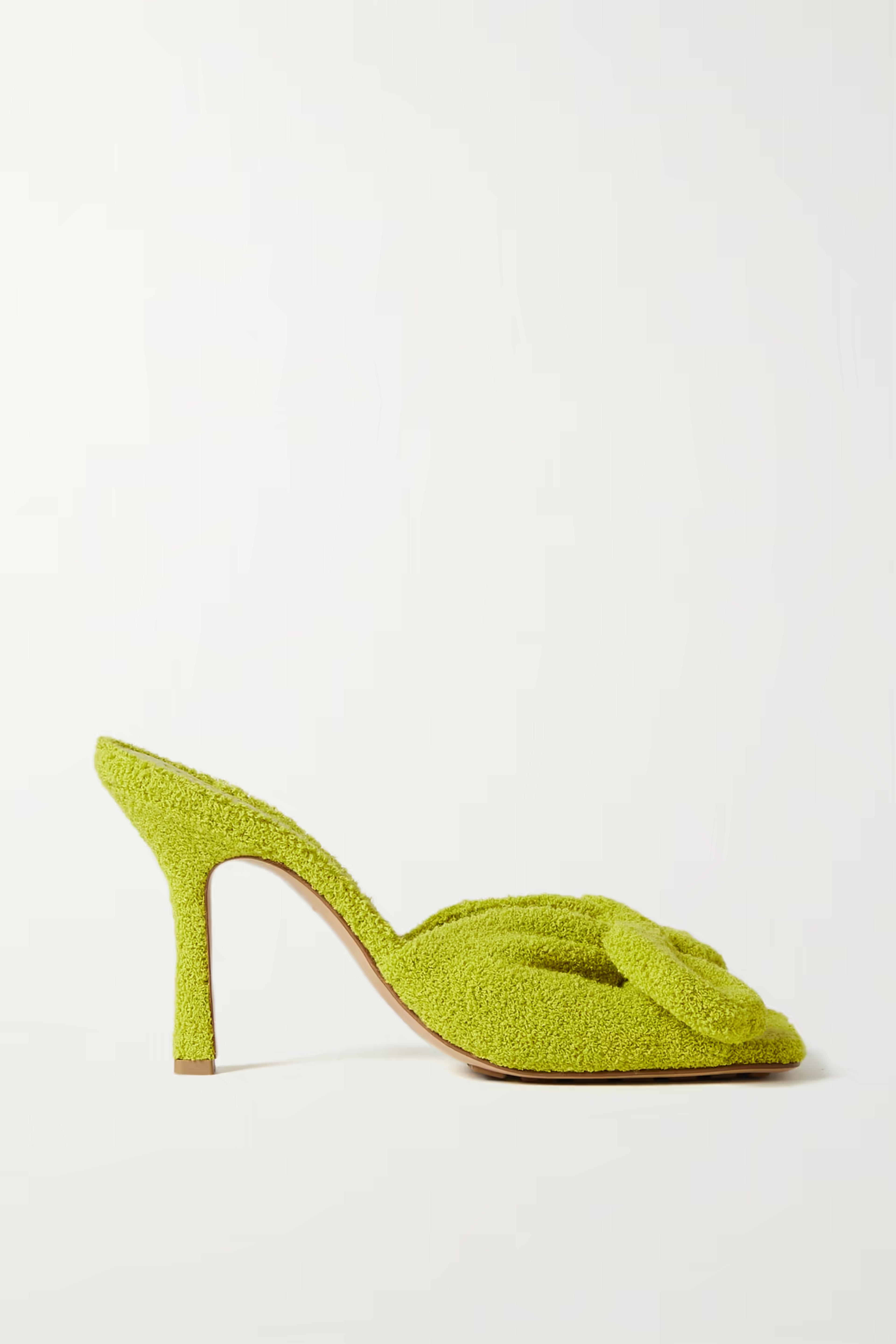 Green Bow-detailed terry mules | BOTTEGA VENETA | NET-A-PORTER