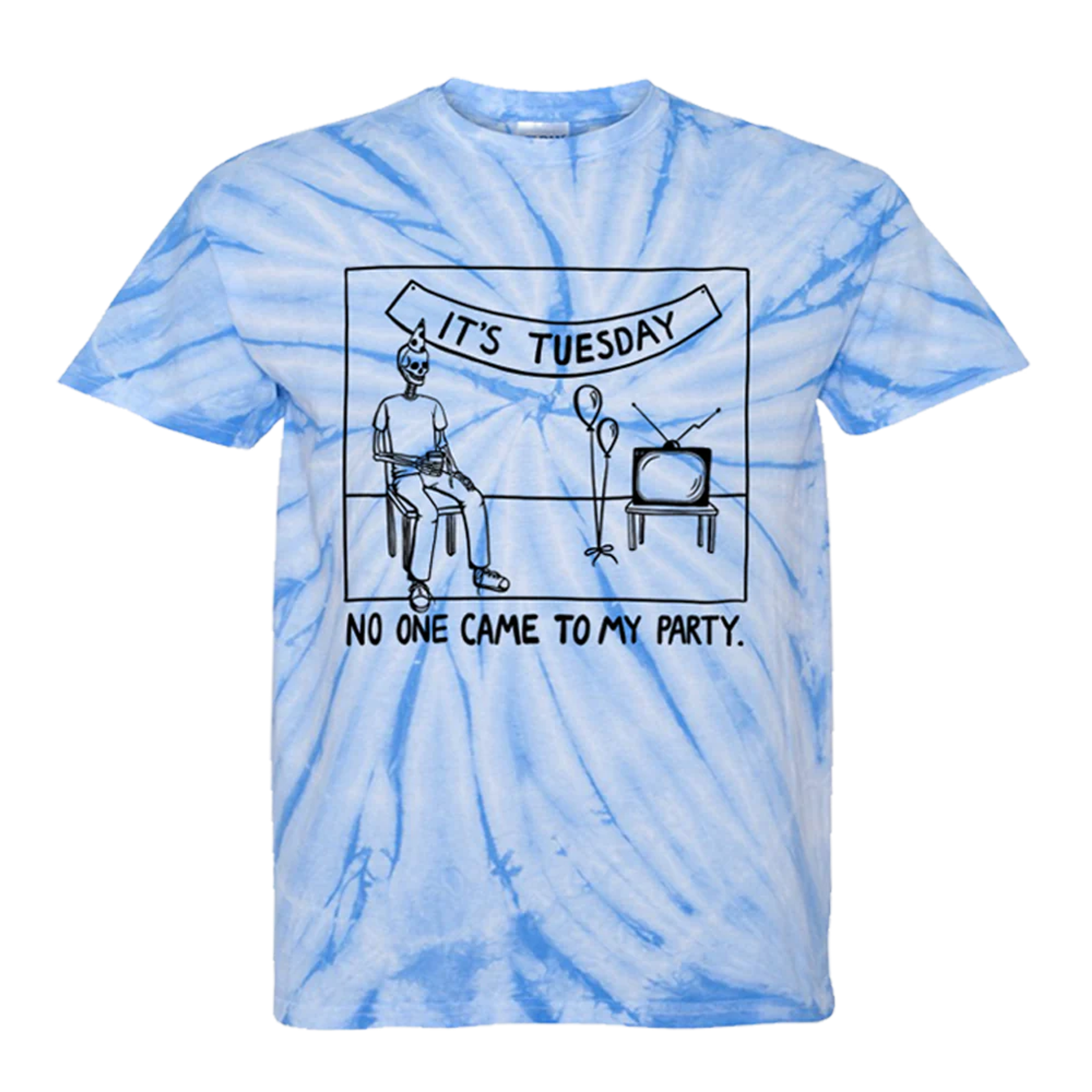 It's Tuesday Tie Dye Columbia Blue Tee – Drew Gooden Shop