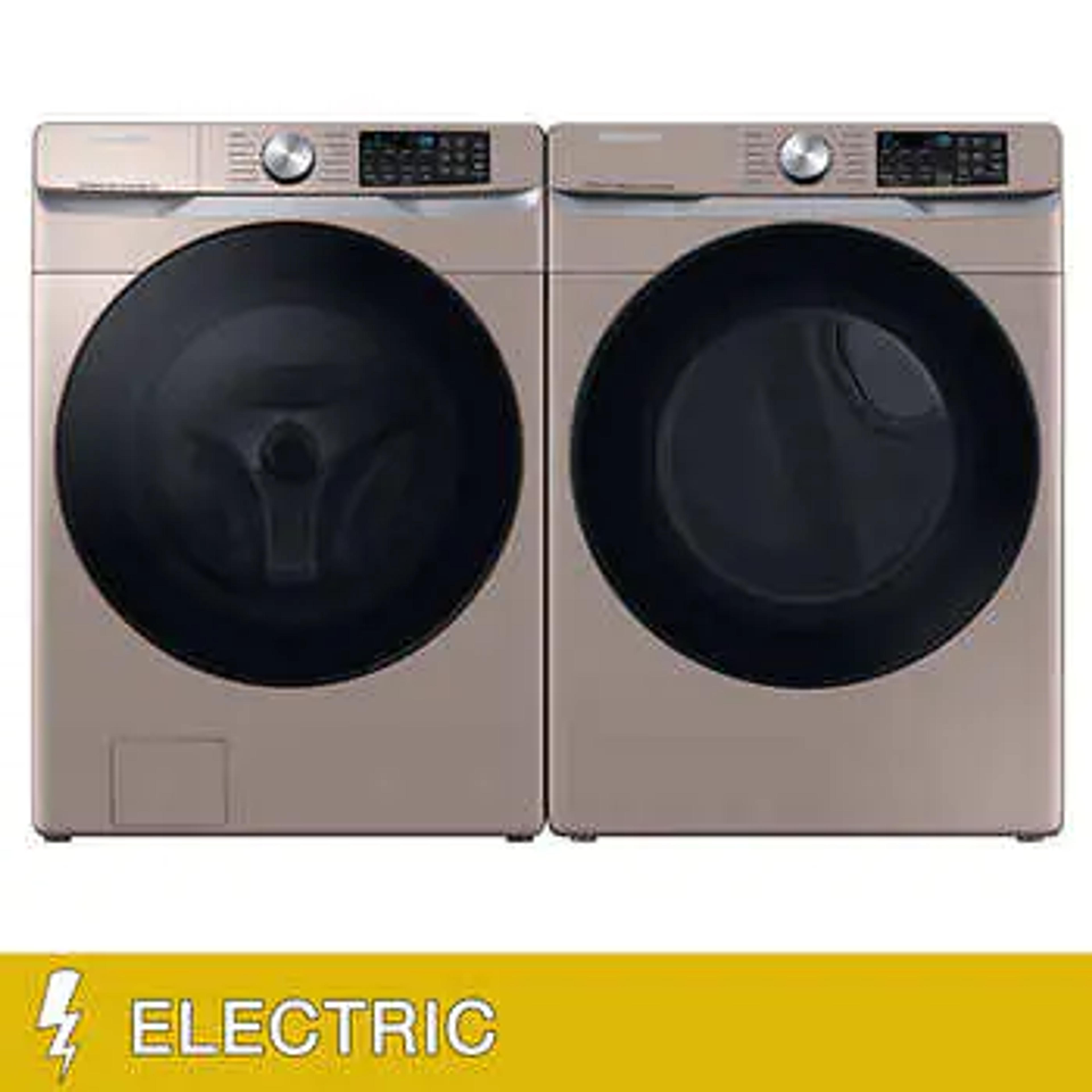 Samsung 4.5 cu. ft. Large Capacity Smart Front Load Washer with Super Speed Wash and 7.5 cu. ft. Smart ELECTRIC Dryer with Steam Sanitize+ | Costco