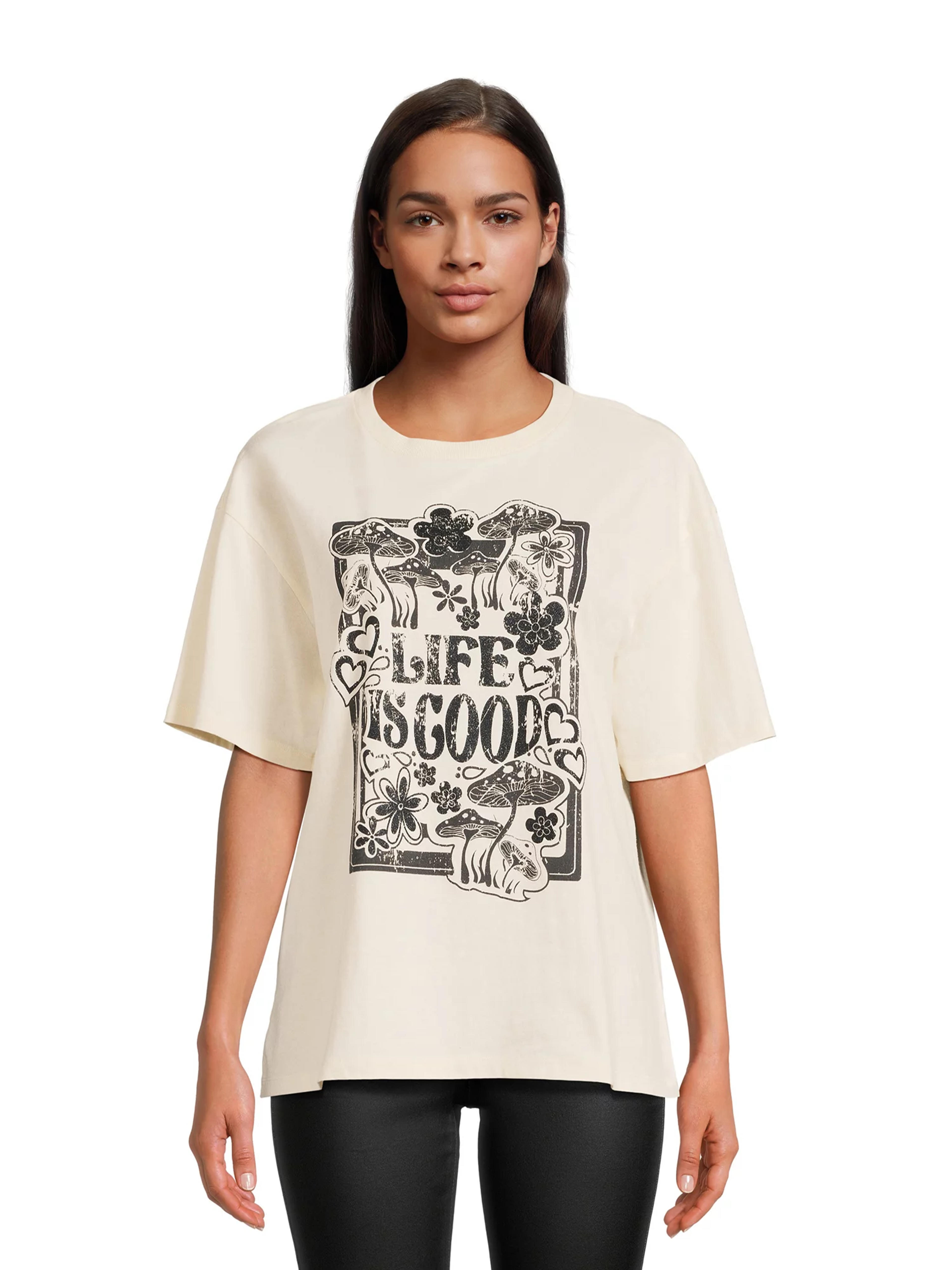 No Boundaries Juniors Cotton-Jersey Graphic T-Shirt