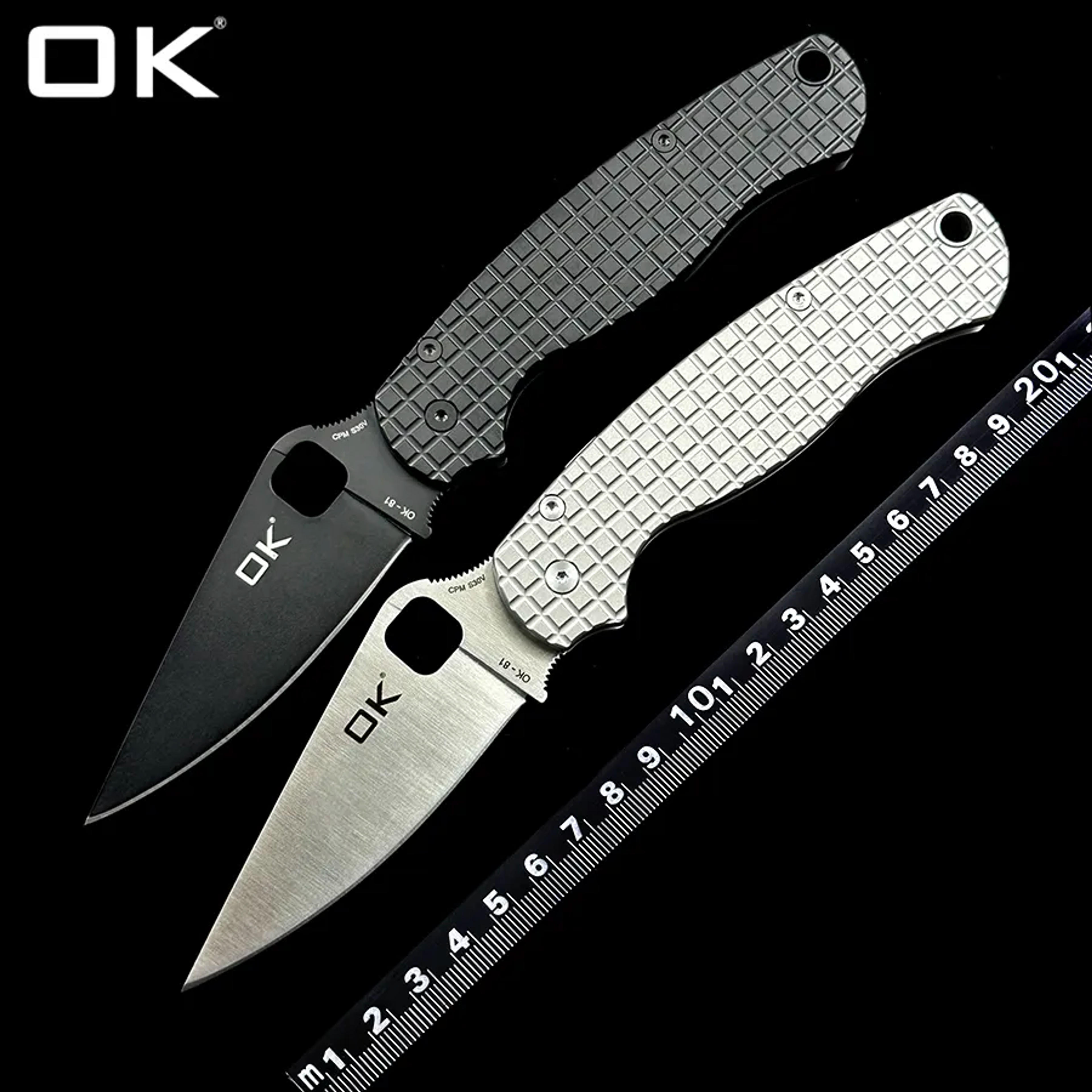 Limited Edition OK-81 CPM S30V Blade Titanium Alloy Handle Outdoor Camping Hunting Tactical Folding knife - AliExpress