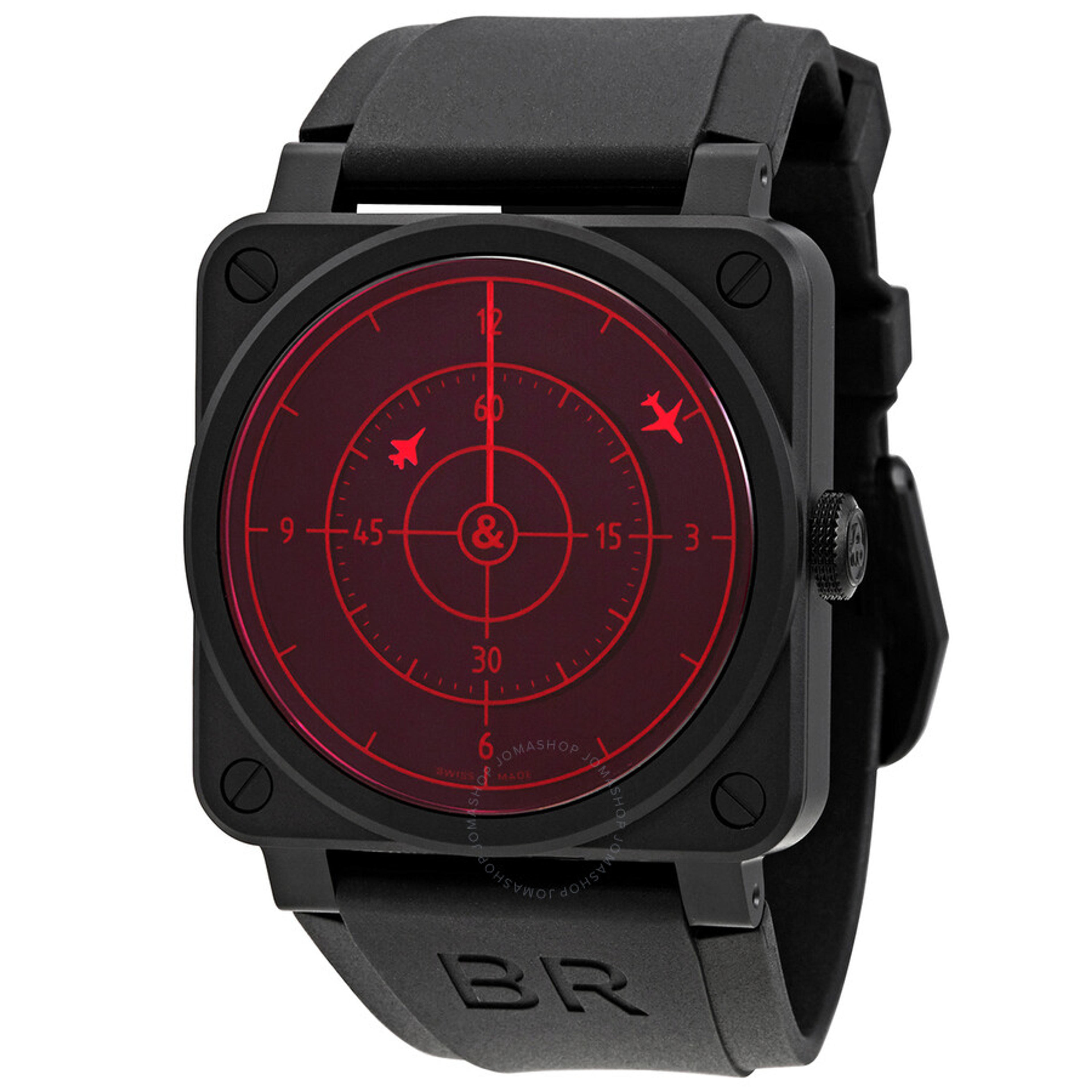 Bell And Ross BR 03-92 Red Radar Automatic Red Dial Men's Watch BR0392-RRDR-CE/SRB - Watches, Bell and Ross - Jomashop