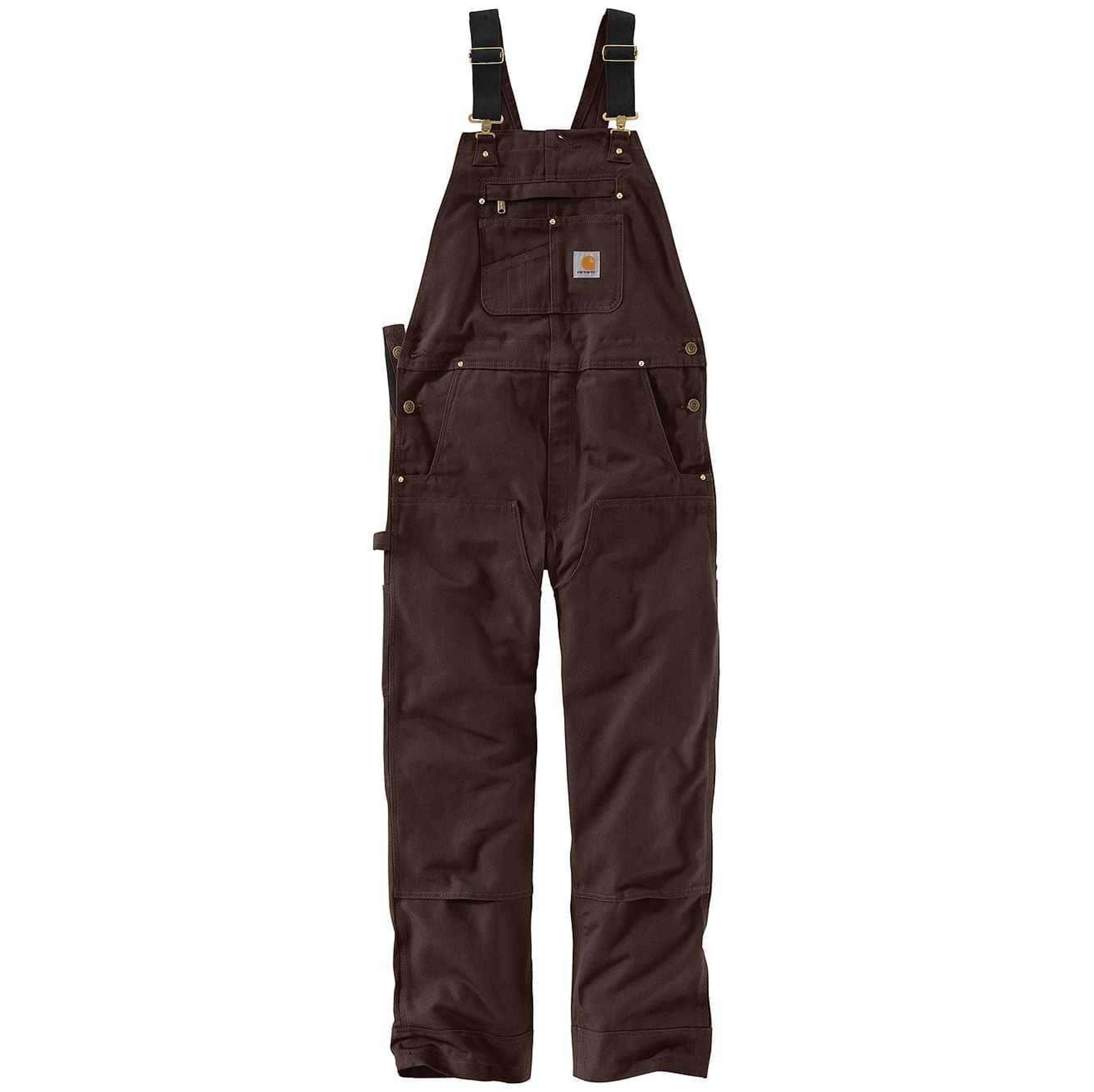 Carhartt Men's Relaxed Fit Duck Bib Overall | Dark Brown | 30W 32L