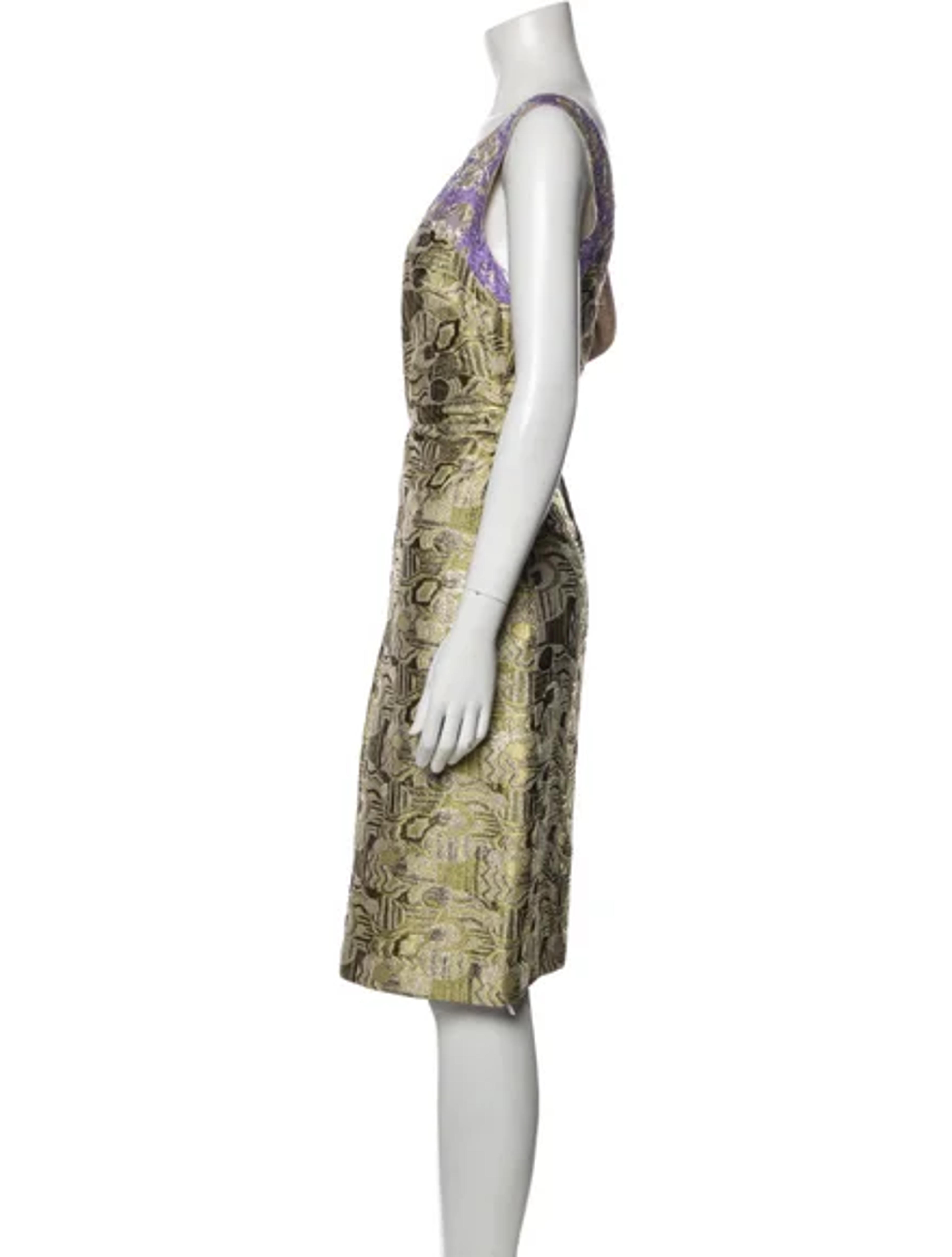 Dries Van Noten Acetate Knee-Length Dress w/ Tags - Green Dresses, Clothing - DRI105957 | The RealReal