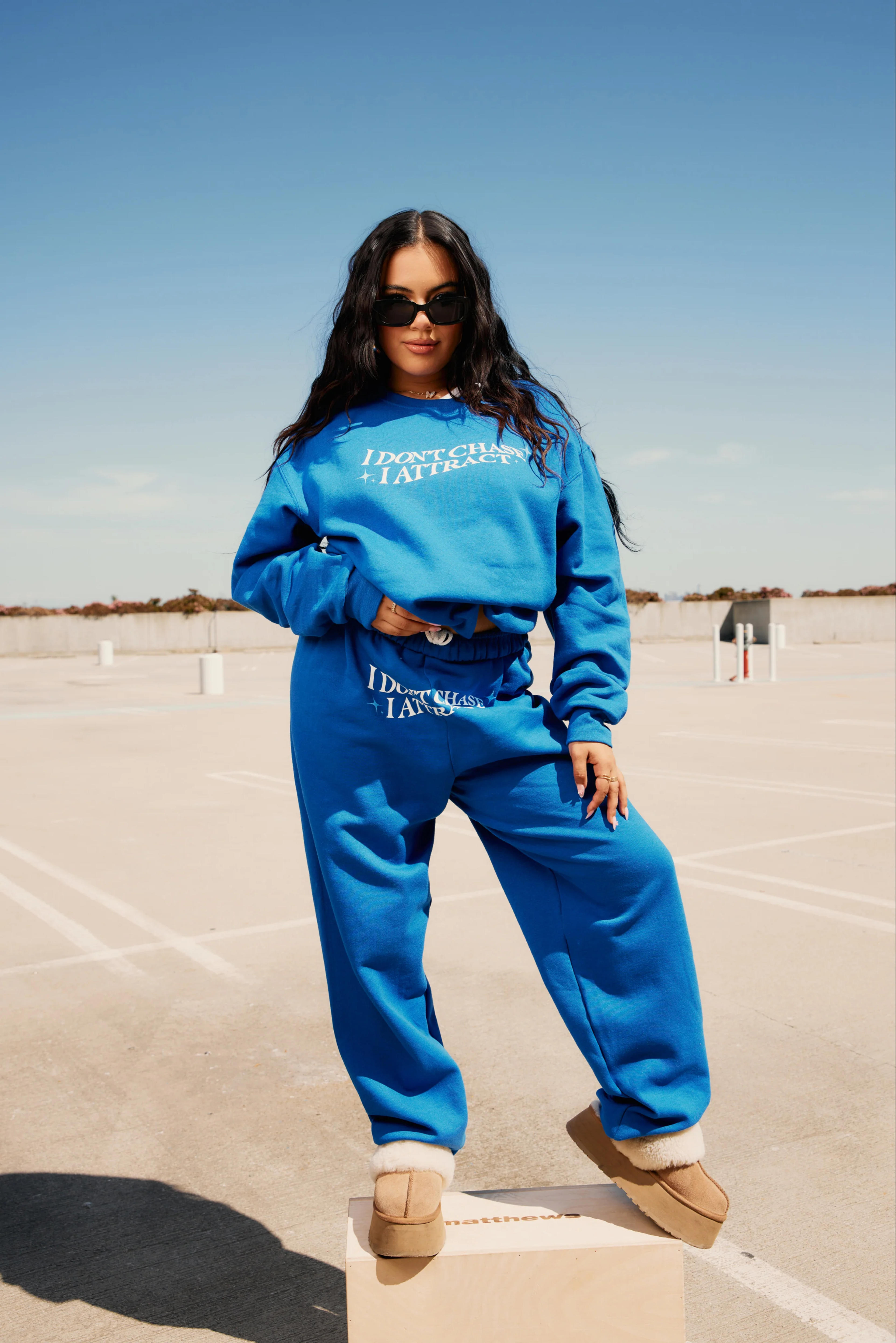 Adelaine Morin: Manifestation Royal Blue Crewneck