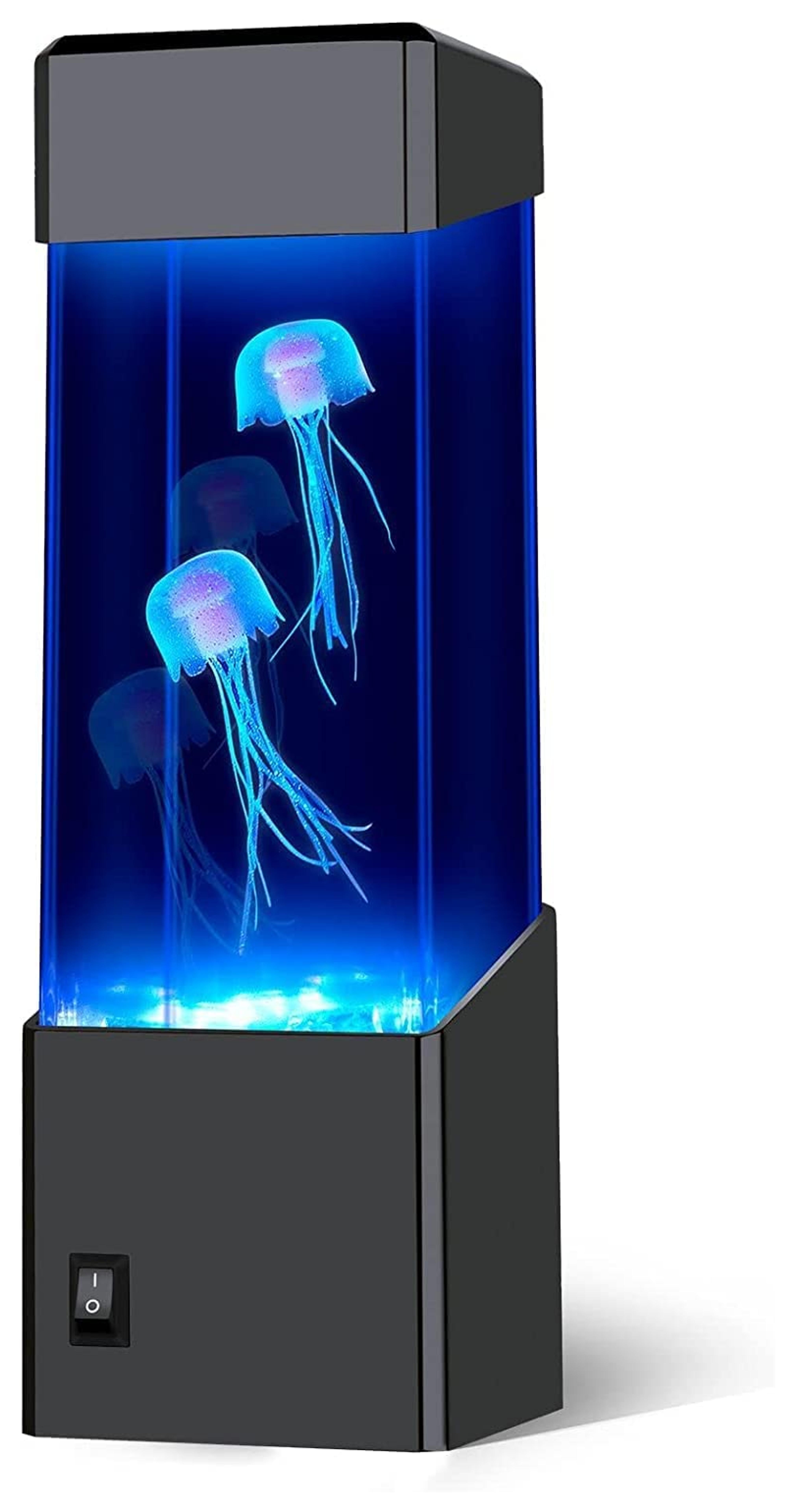 Gifts for Adults Kids, SENCU Multi-Color Jellyfish Lava Lamps, USB Powered Aquarium Night Lights, Home Office Room Desktop Decoration, Gift for Christmas, Halloween, Birthdays, Holidays