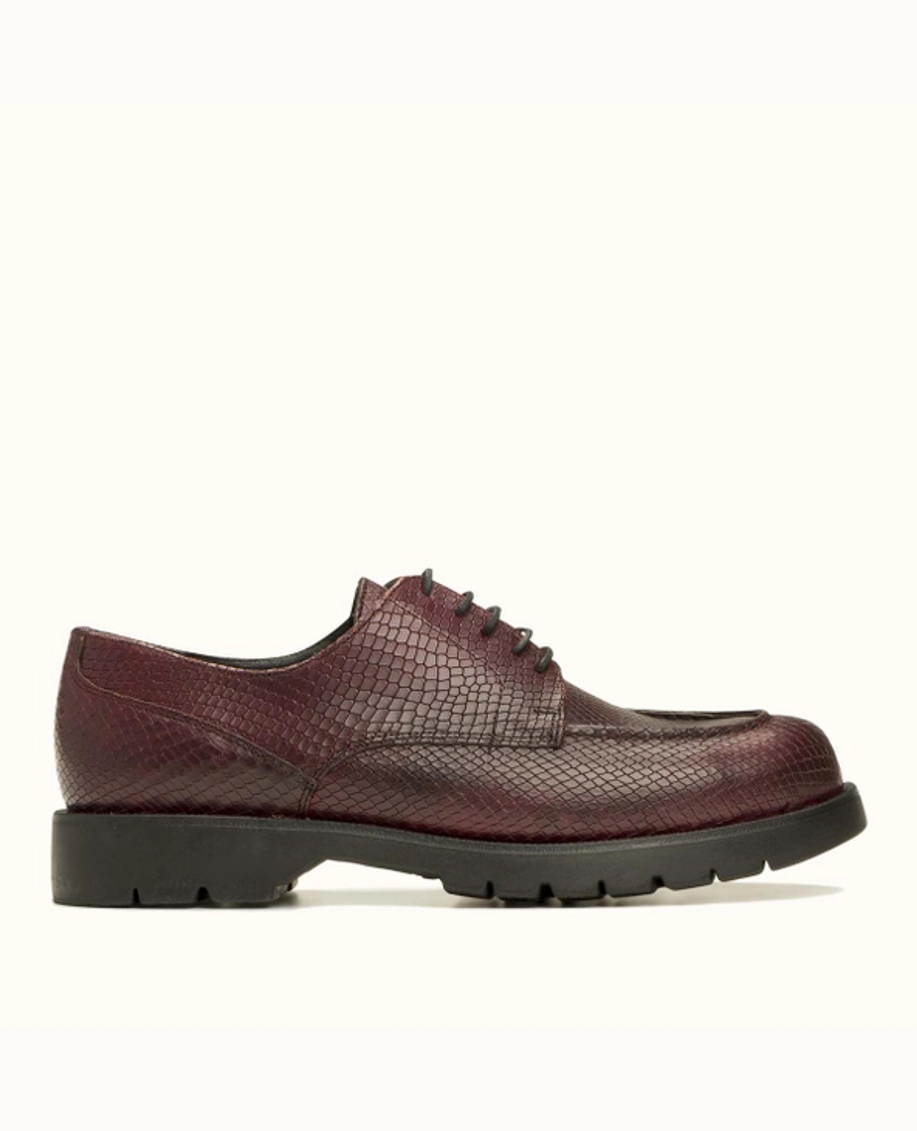 Leather Chunky Derby Shoes | FRODAN LZ VGT Burgundy