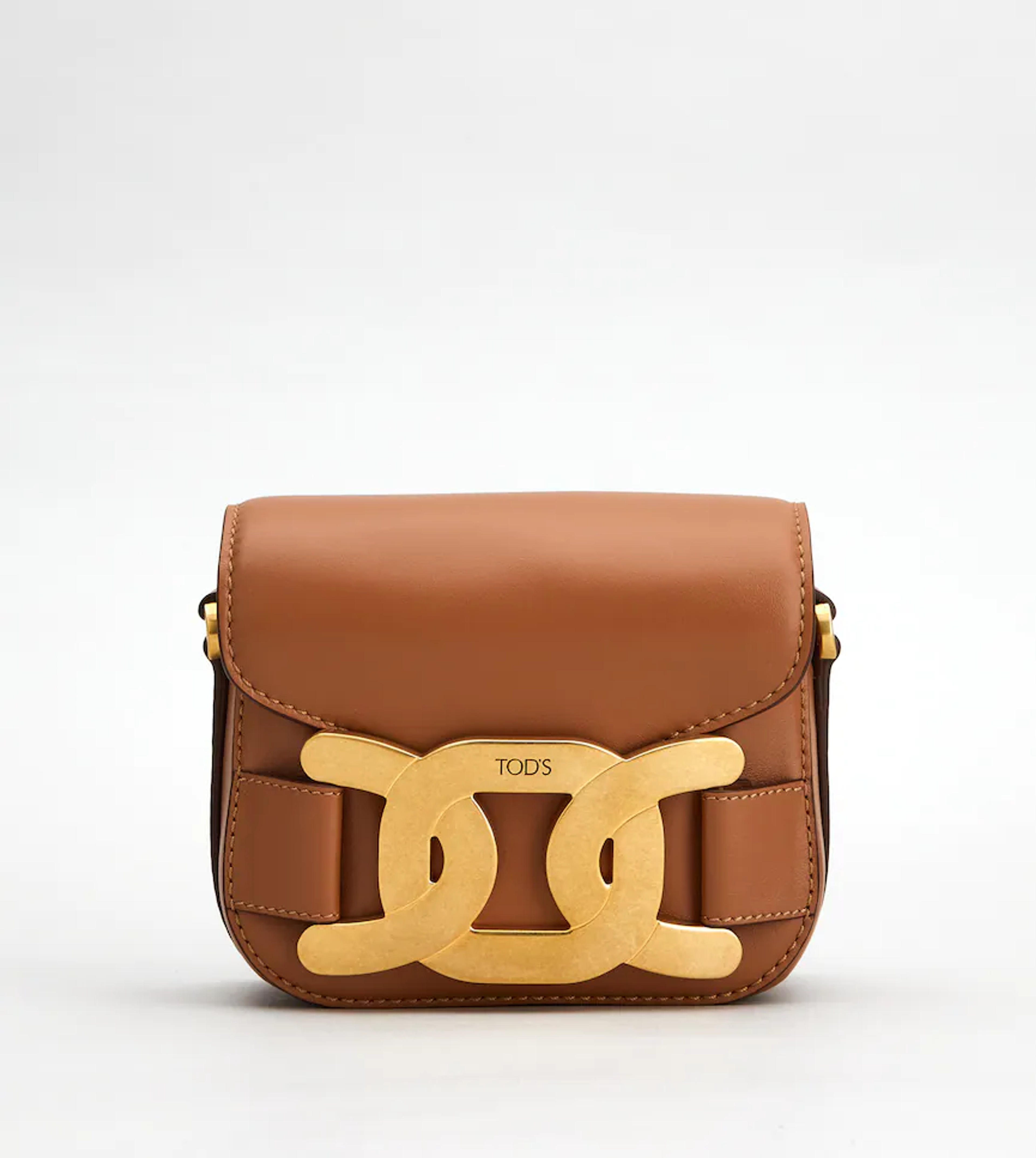 Woman BROWN Leather Crossbody Bag Mini XBWAOYJ0100RORPZS410 | Tods