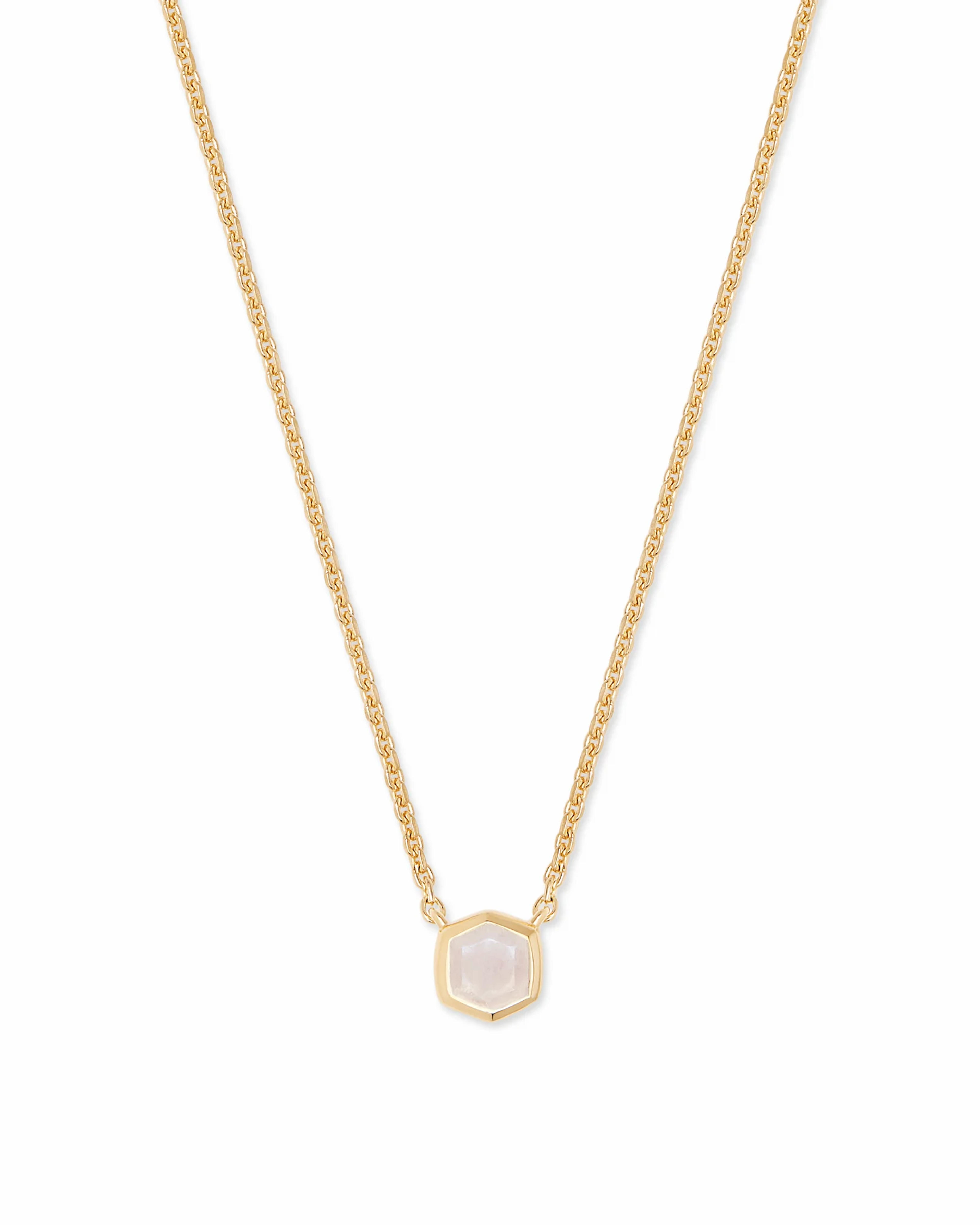 Davie 18K Gold Vermeil Pendant Necklace in Rainbow Moonstone | Kendra Scott