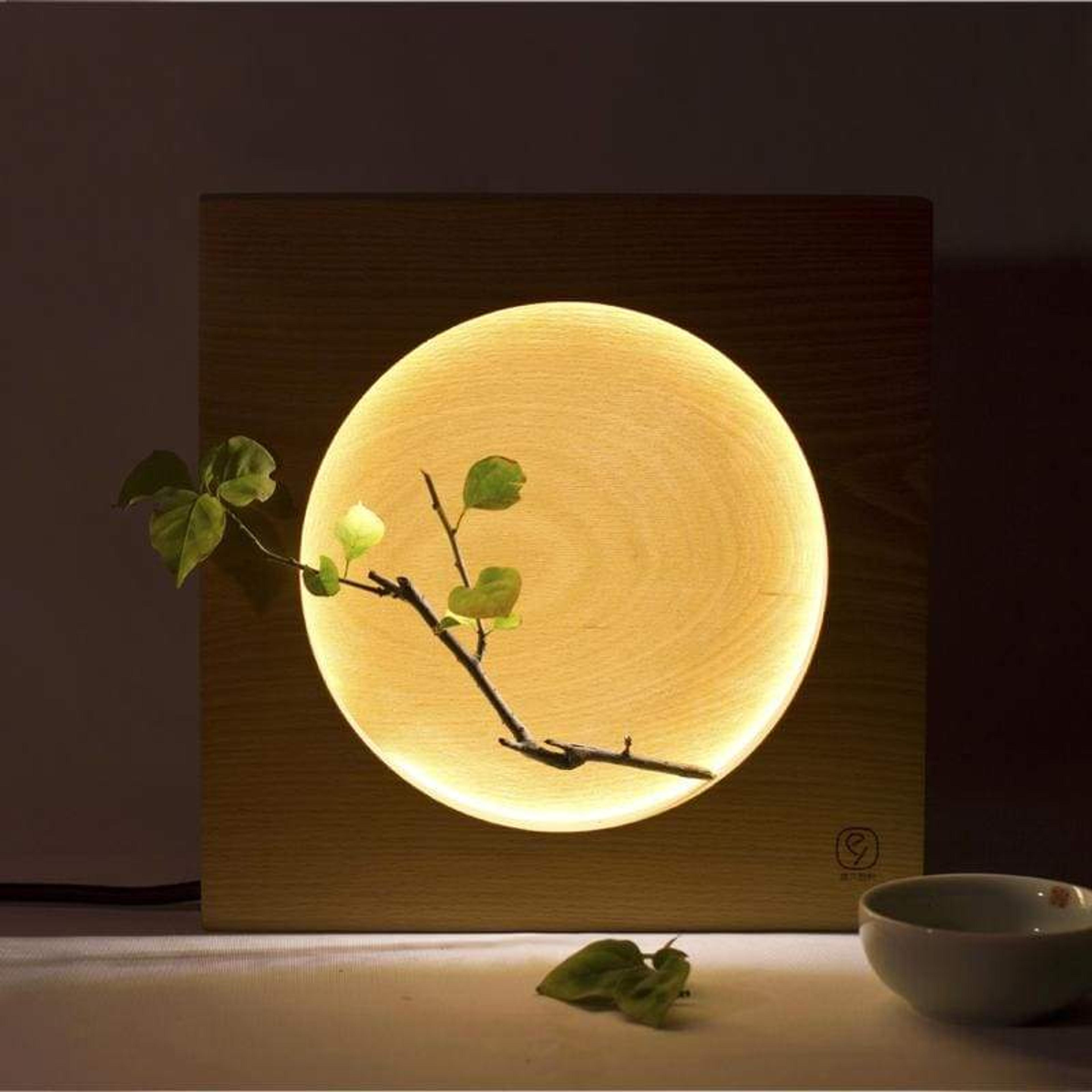 Japanese Full Moon Wood Table Lamp – PANTASTIC