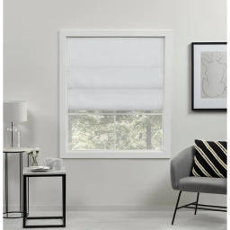 EXCLUSIVE HOME Acadia White Cordless Total Blackout Roman Shade 31 in. W x 64 in. L WS012478DSEHC1 100 - The Home Depot