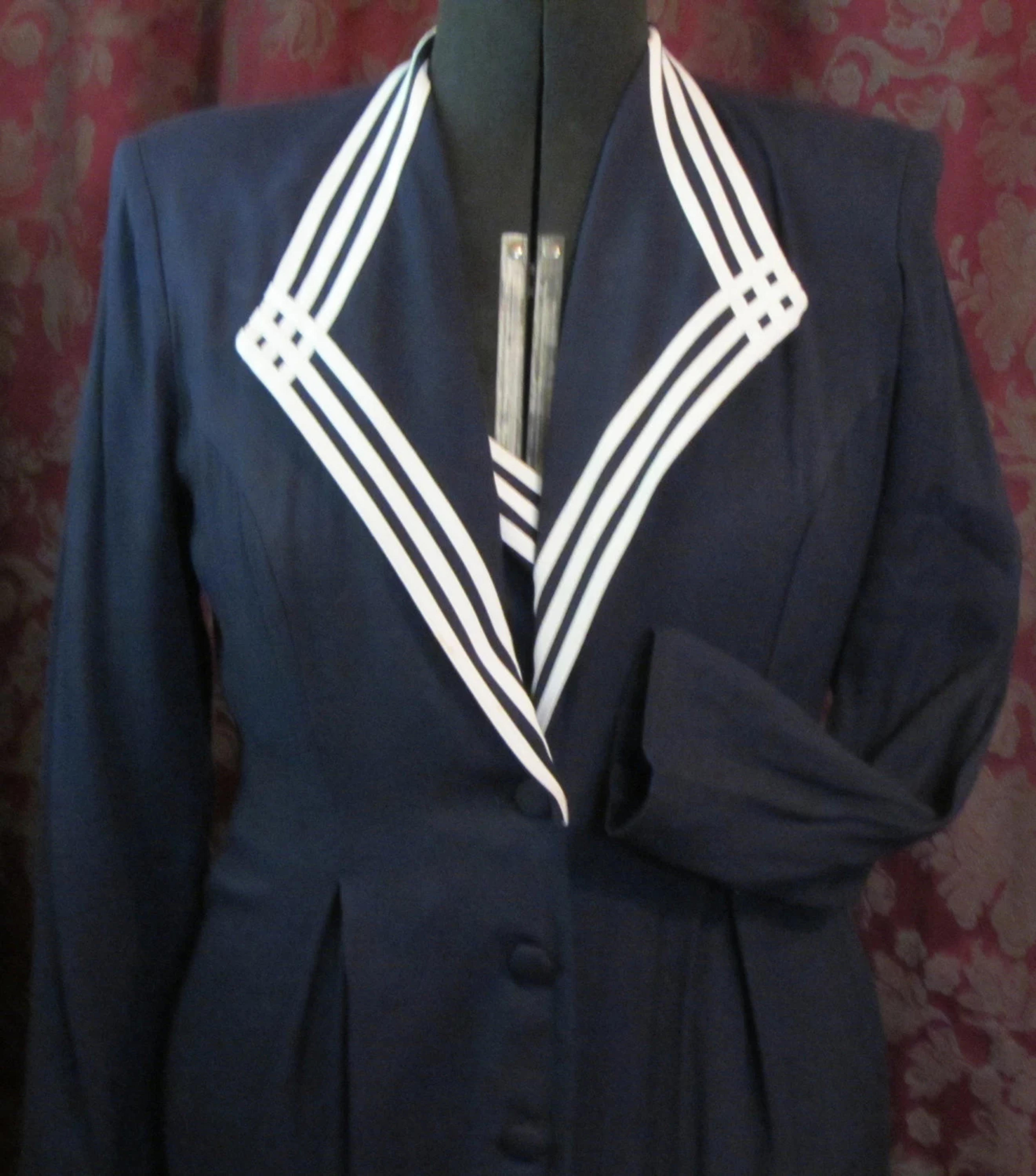 Hey Sailor Classic Vintage 80's Nautical Style Navy Blue - Etsy