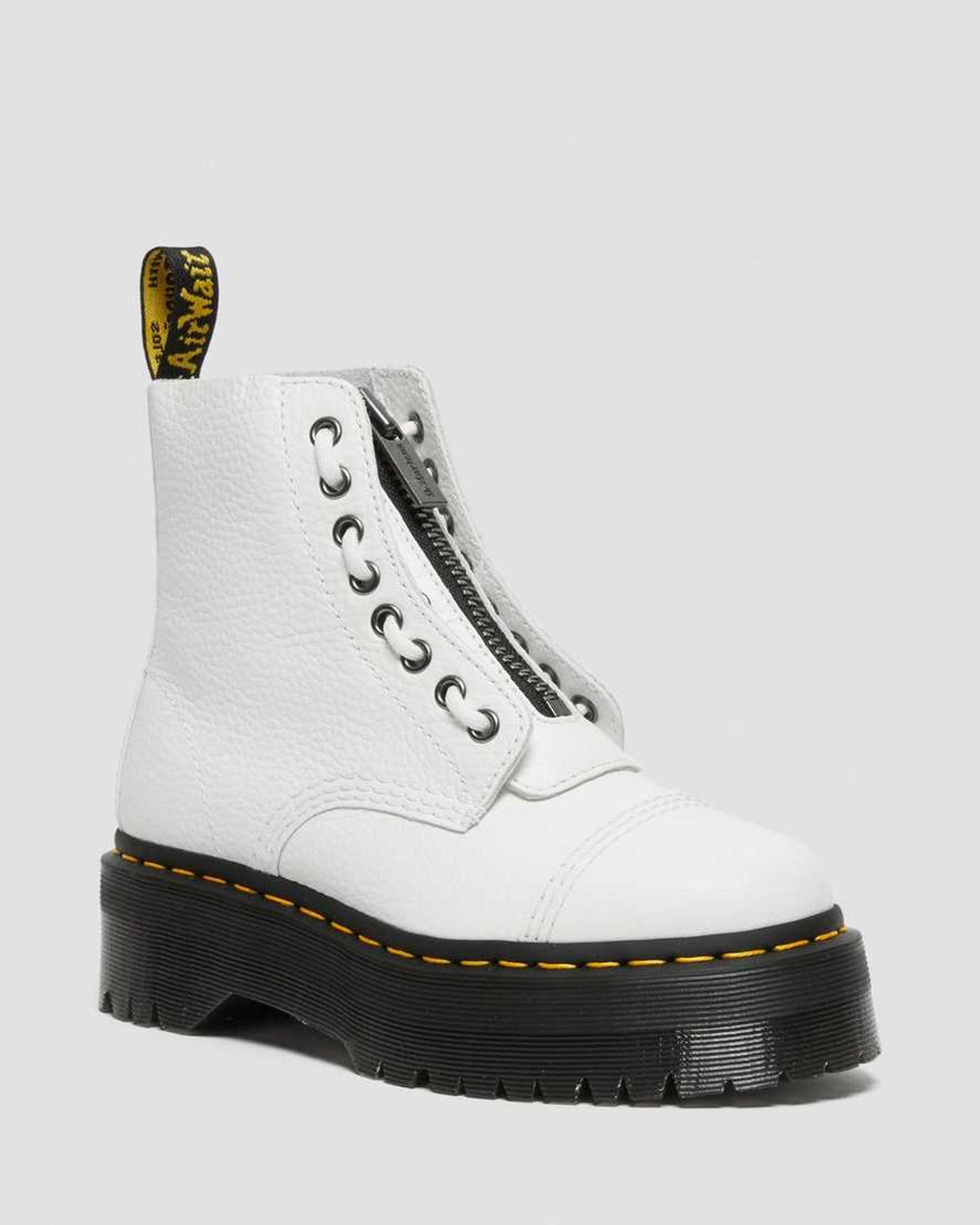 Sinclair Milled Nappa Leather Platform Boots | Dr. Martens