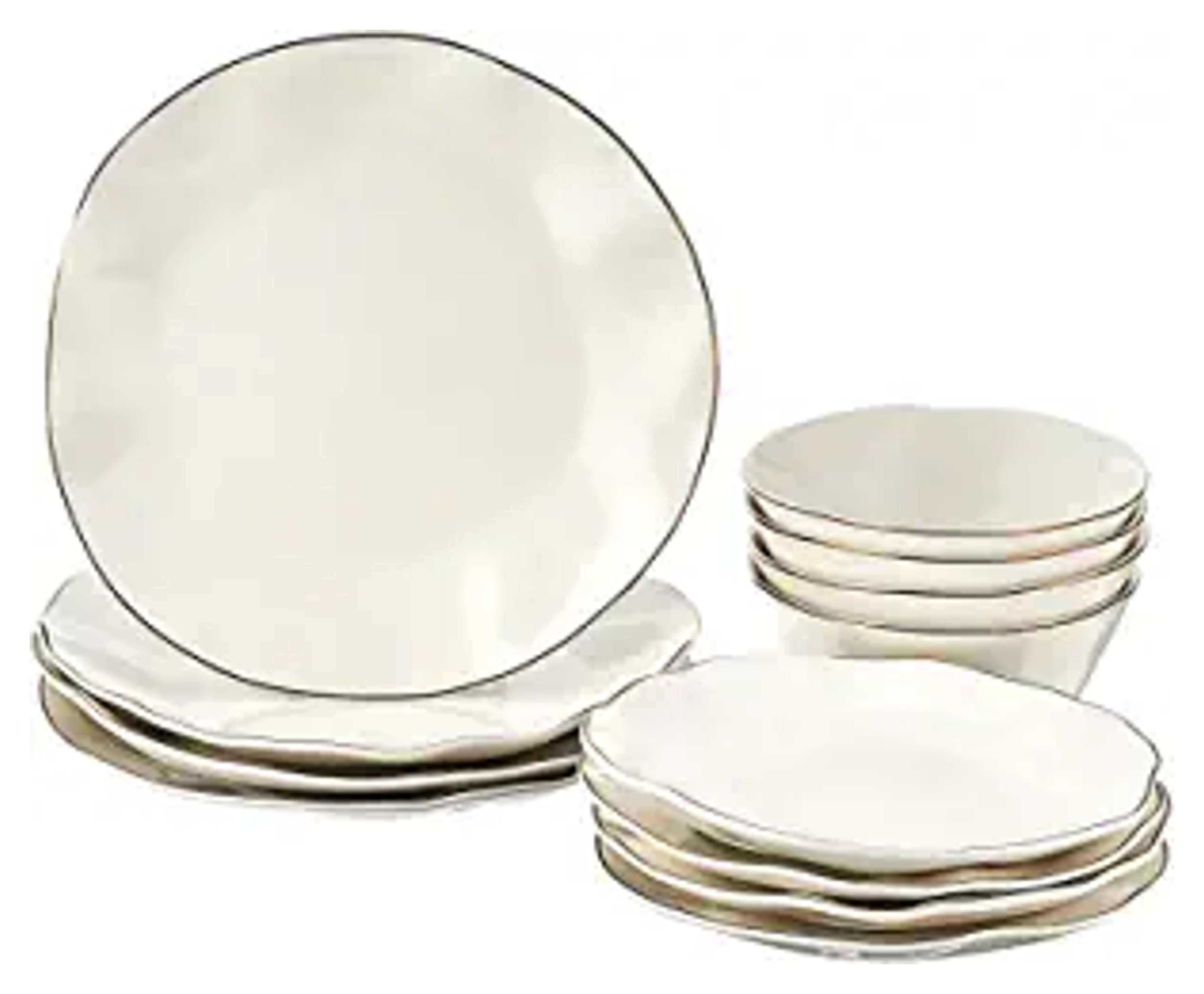 Amazon.com: Lenox Blue Bay 12-Piece Dinnerware Set, 15.20 LB, White : Clothing, Shoes & Jewelry