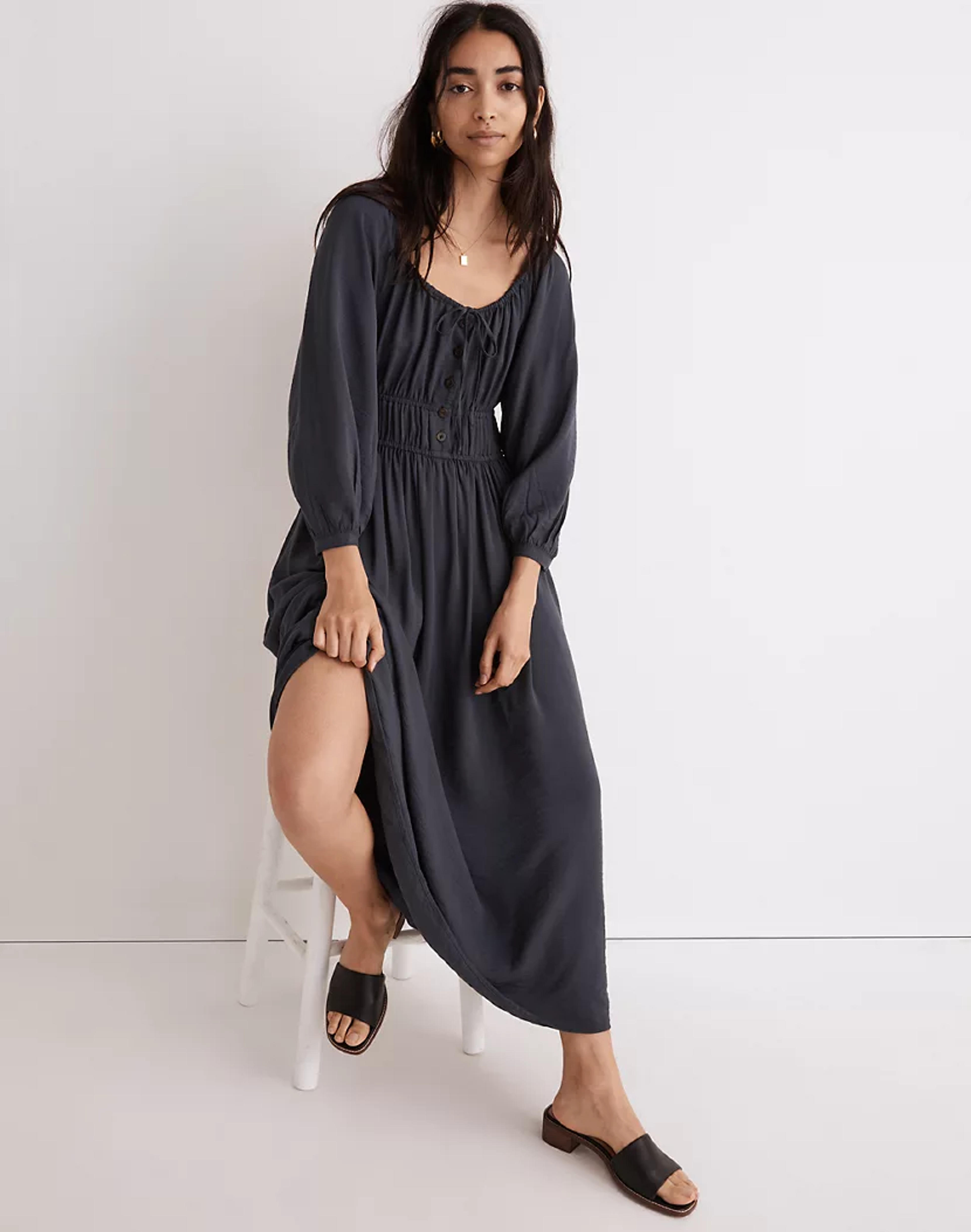 Twill Sophia Midi Dress