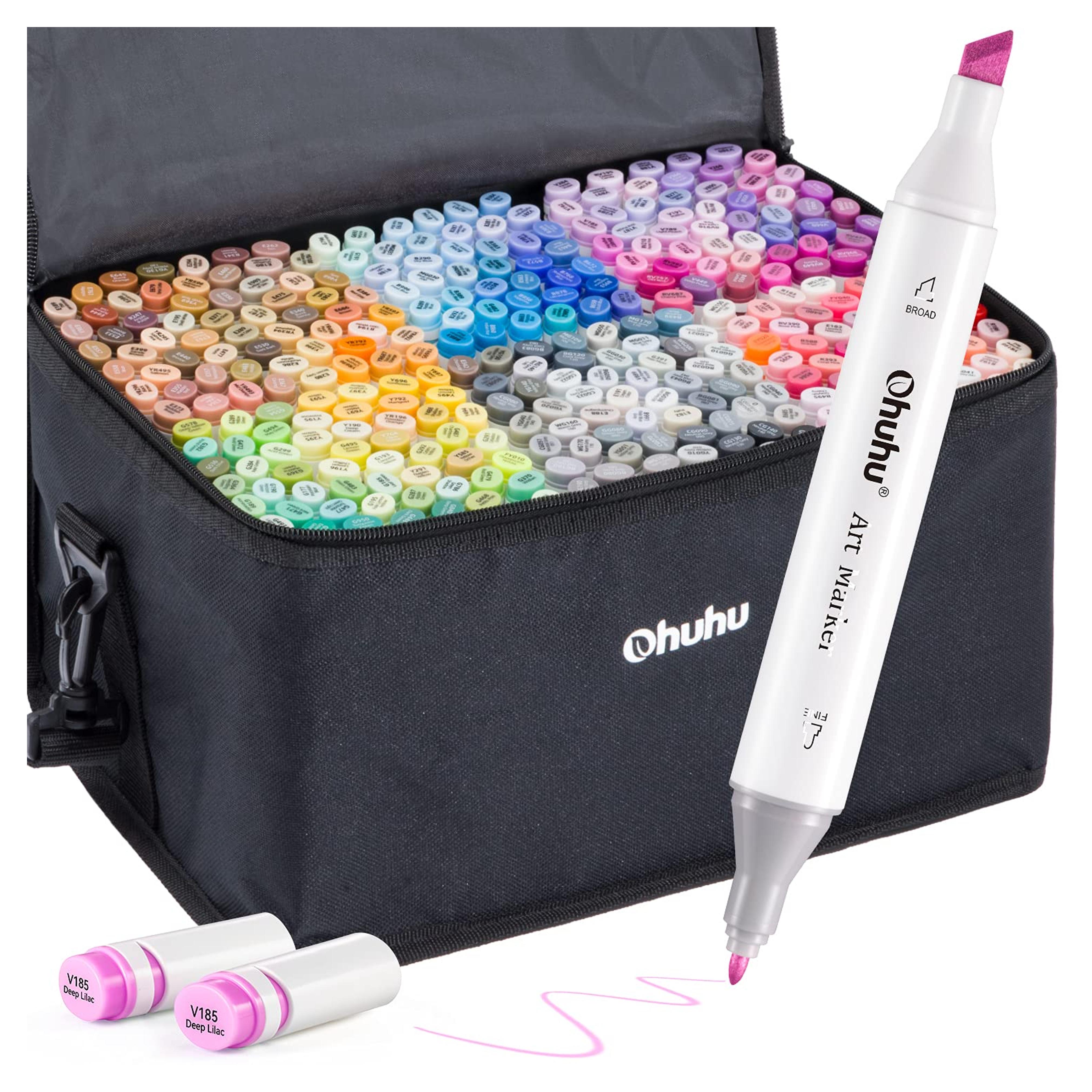 Amazon.com : Ohuhu Alcohol Markers 320 Colors - Chisel & Fine Double Tipped Art Markers for Kids Artists Adults Coloring Drawing Sketching Illustration - 1 Alcohol-based Blender - The Largest Set of Oahu Series : Arts, Crafts & Sewing