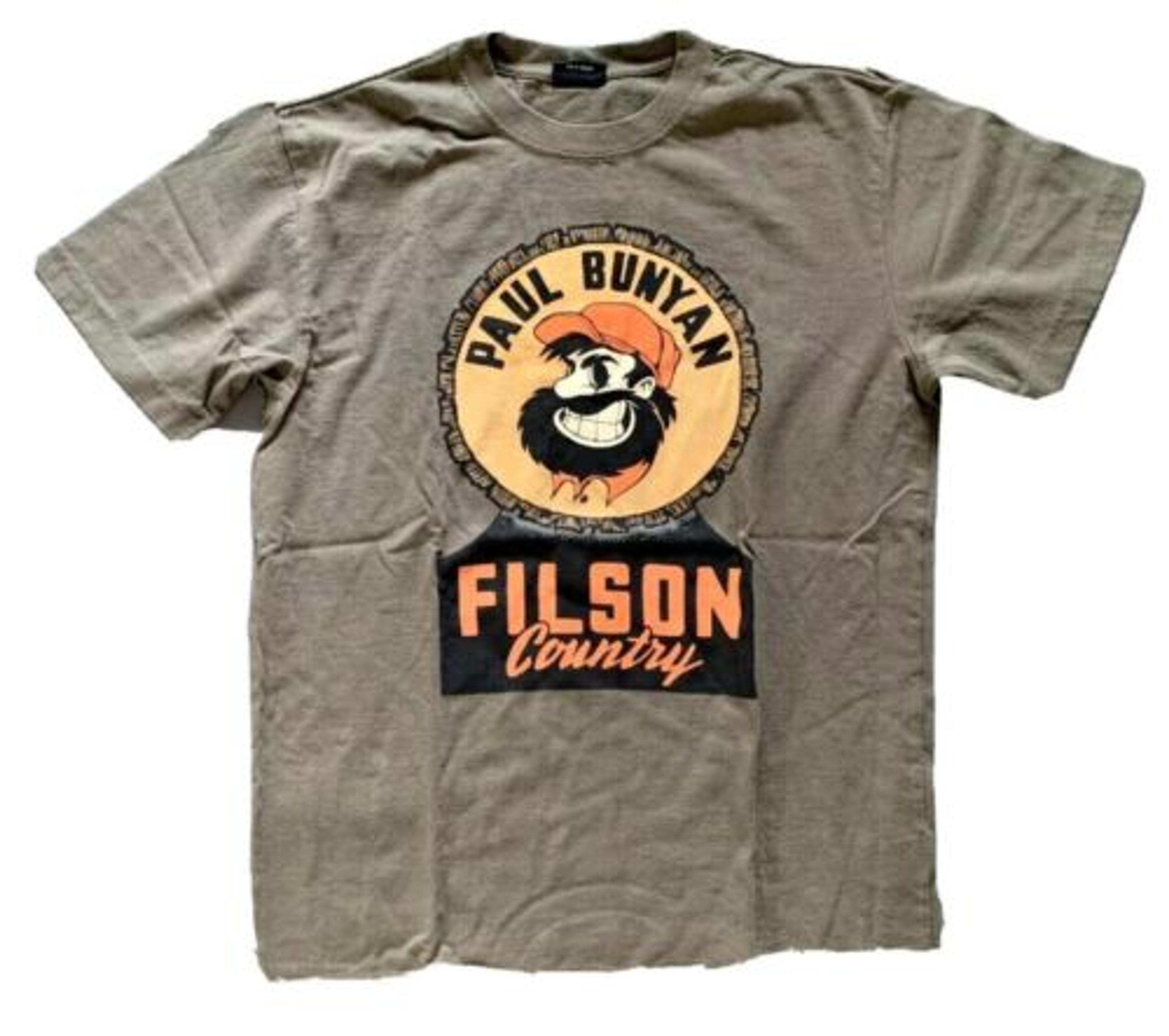 Filson x Paul Bunyan Pioneer Tee - S - 20236530 MADE IN USA Olive Otter Orange 703060845023 | eBay