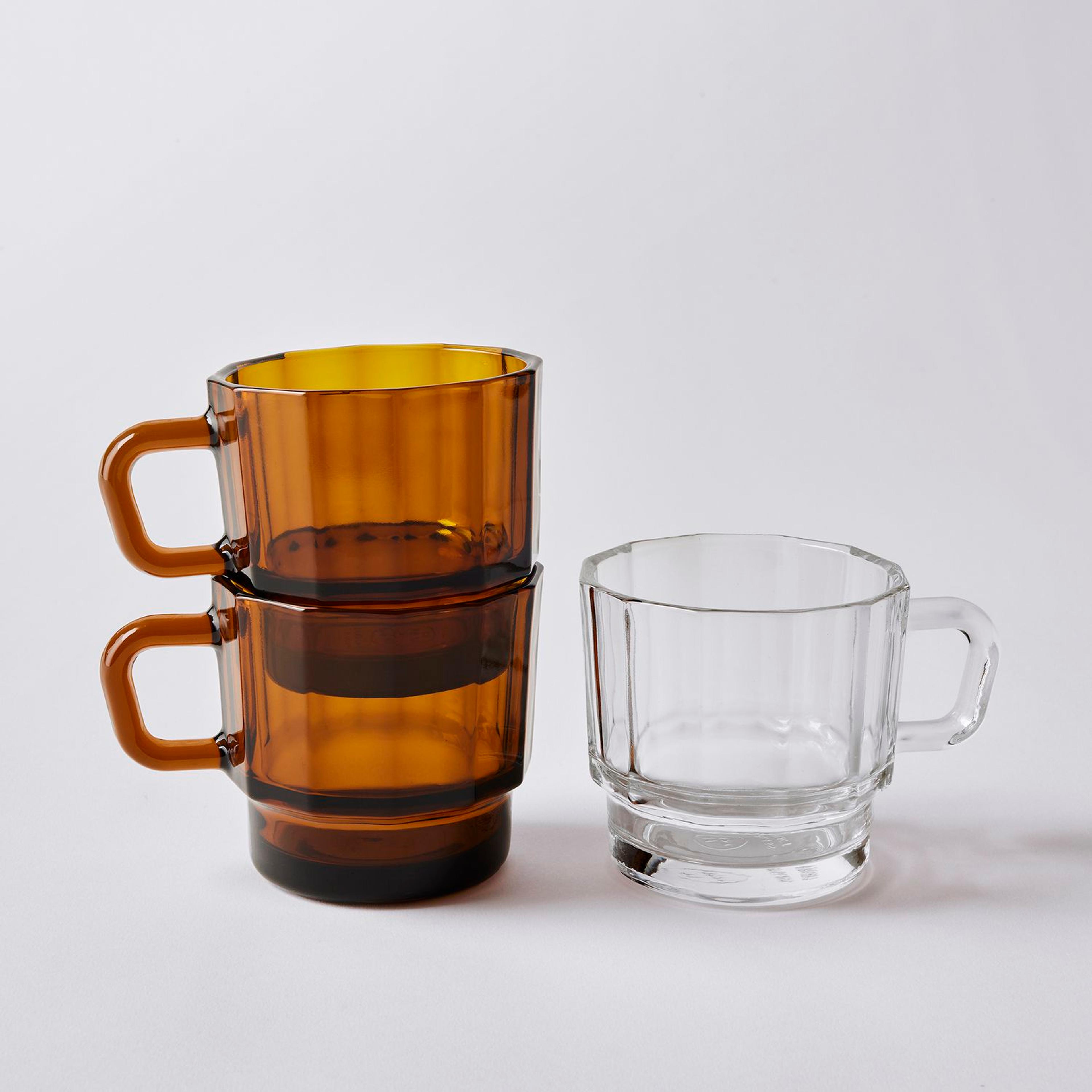 HMM W Recycled Glass Mug, Clear or Amber, Stackable on Food52