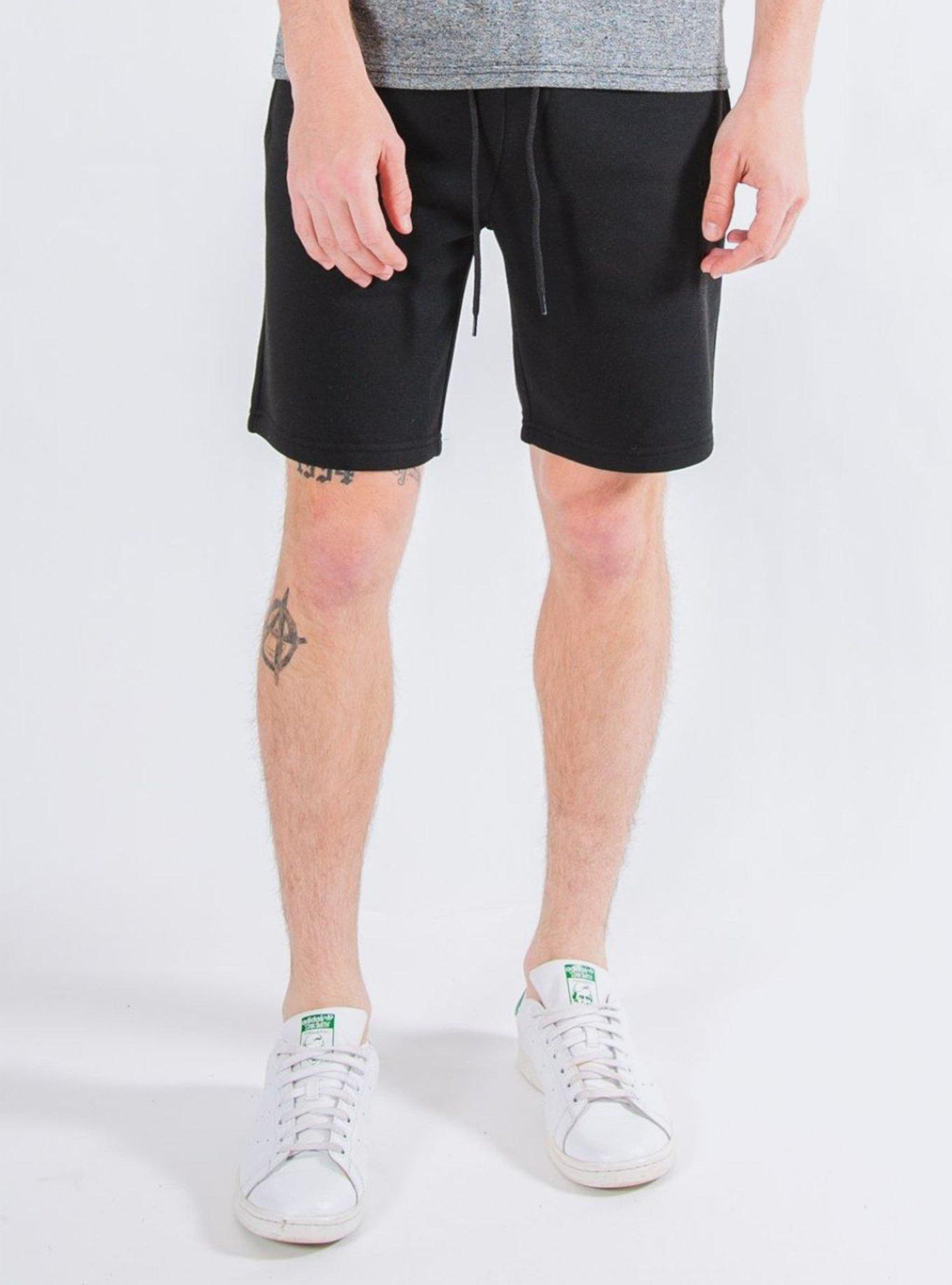 Black Zip Pocket Knit Shorts