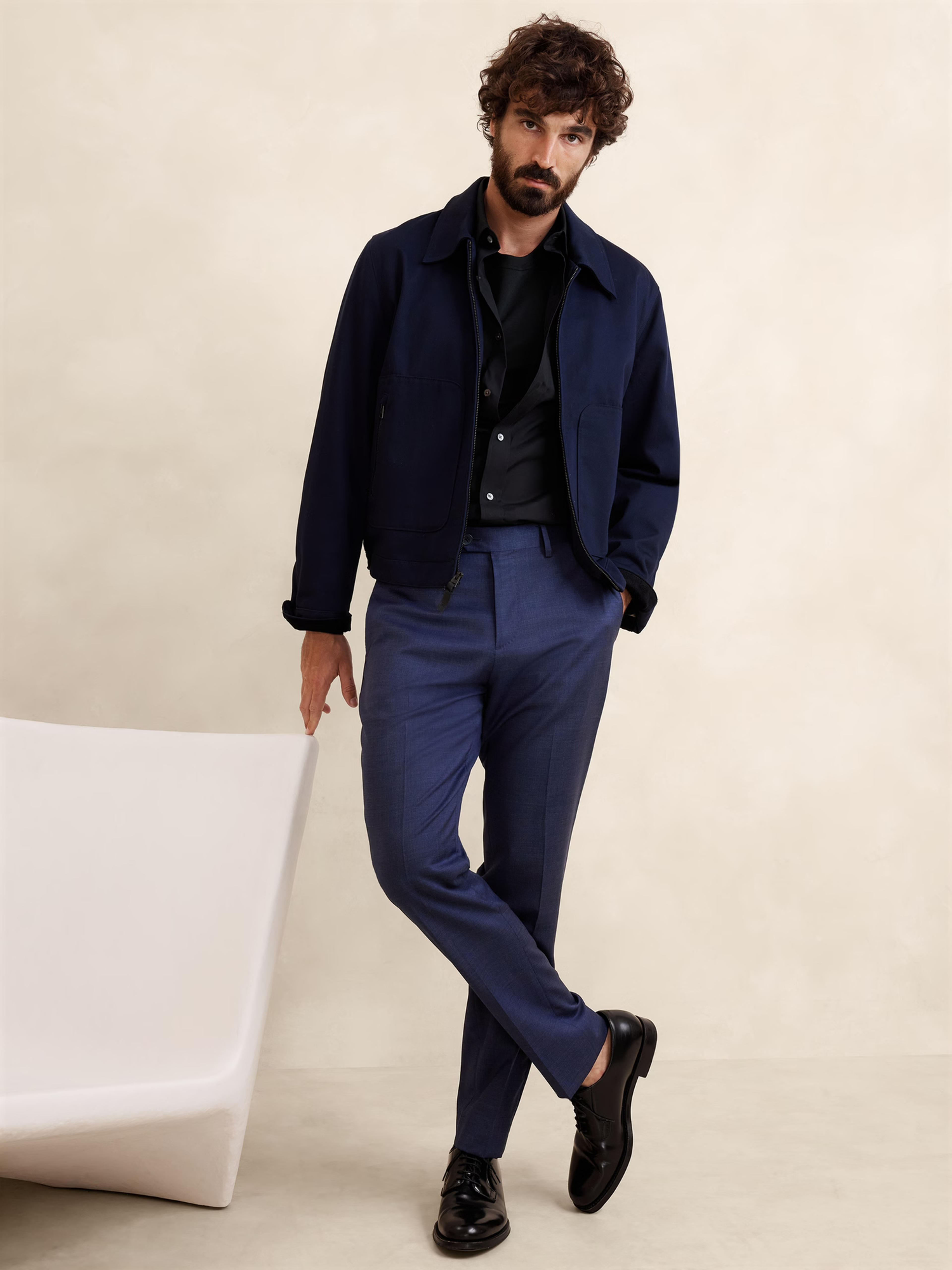 Signature Italian Nailhead Suit Pant | Banana Republic