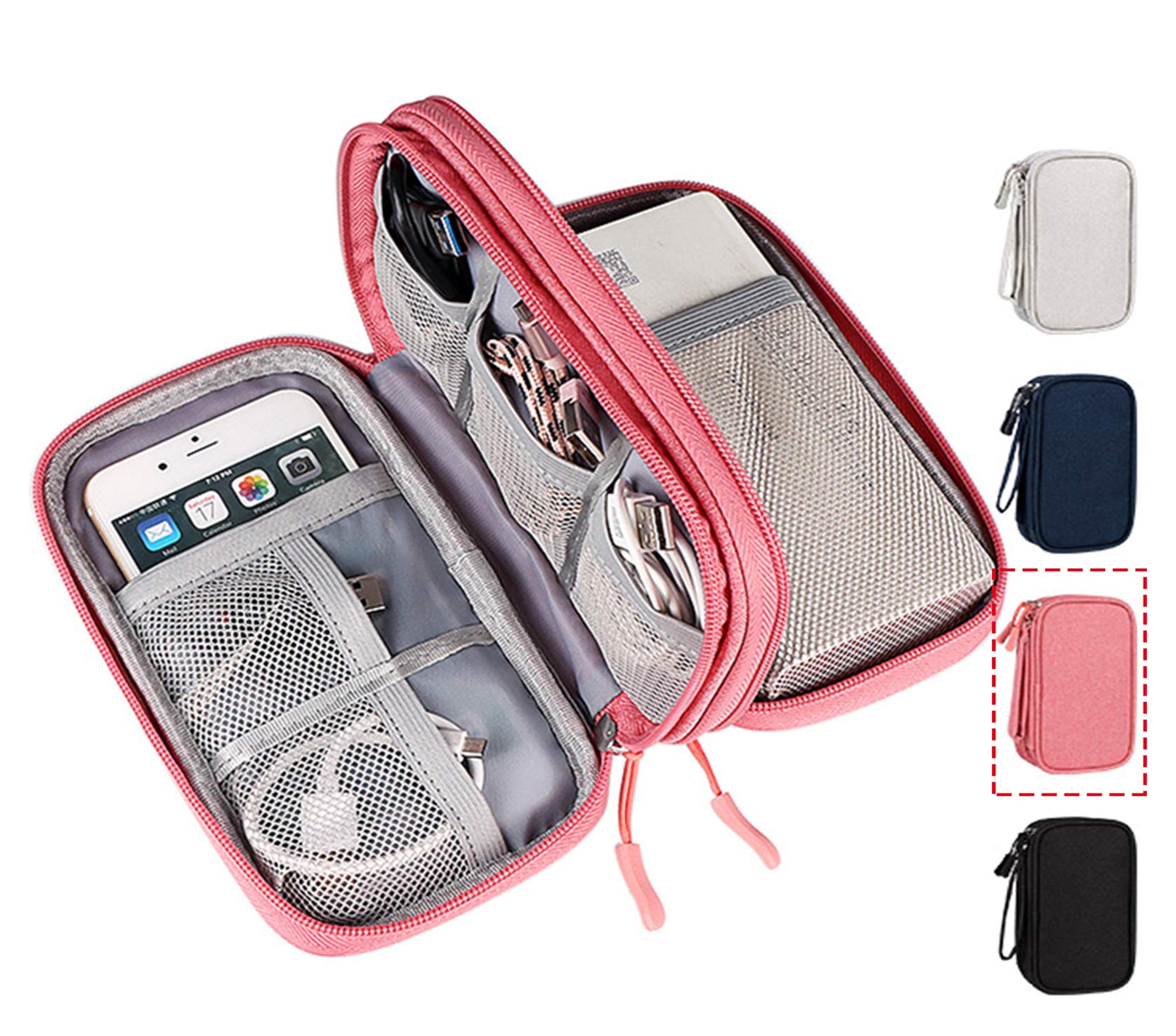 Electronic Organizer Travel USB Cable Accessories Bag/Case,Waterproof for Power Bank,Charging Cords,Chargers,Mouse ,Earphones Flash Drive