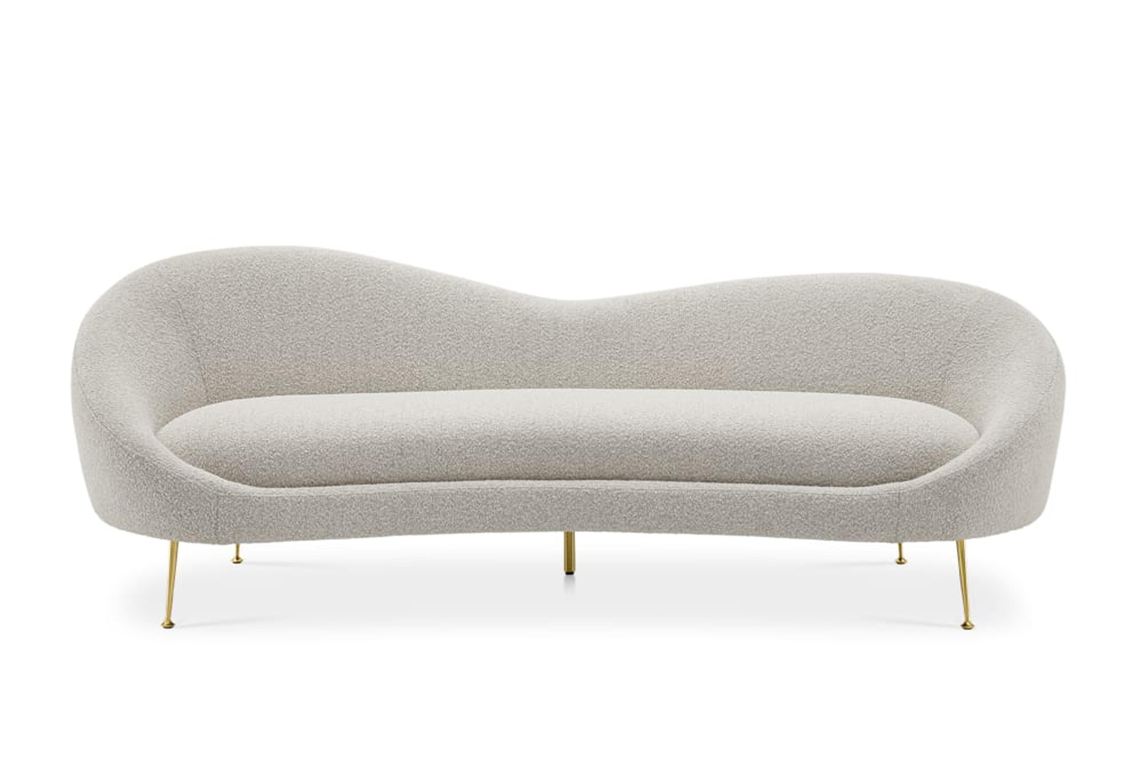 Odette Performance Bouclé Sofa, White Quartz Bouclé | Castlery United States