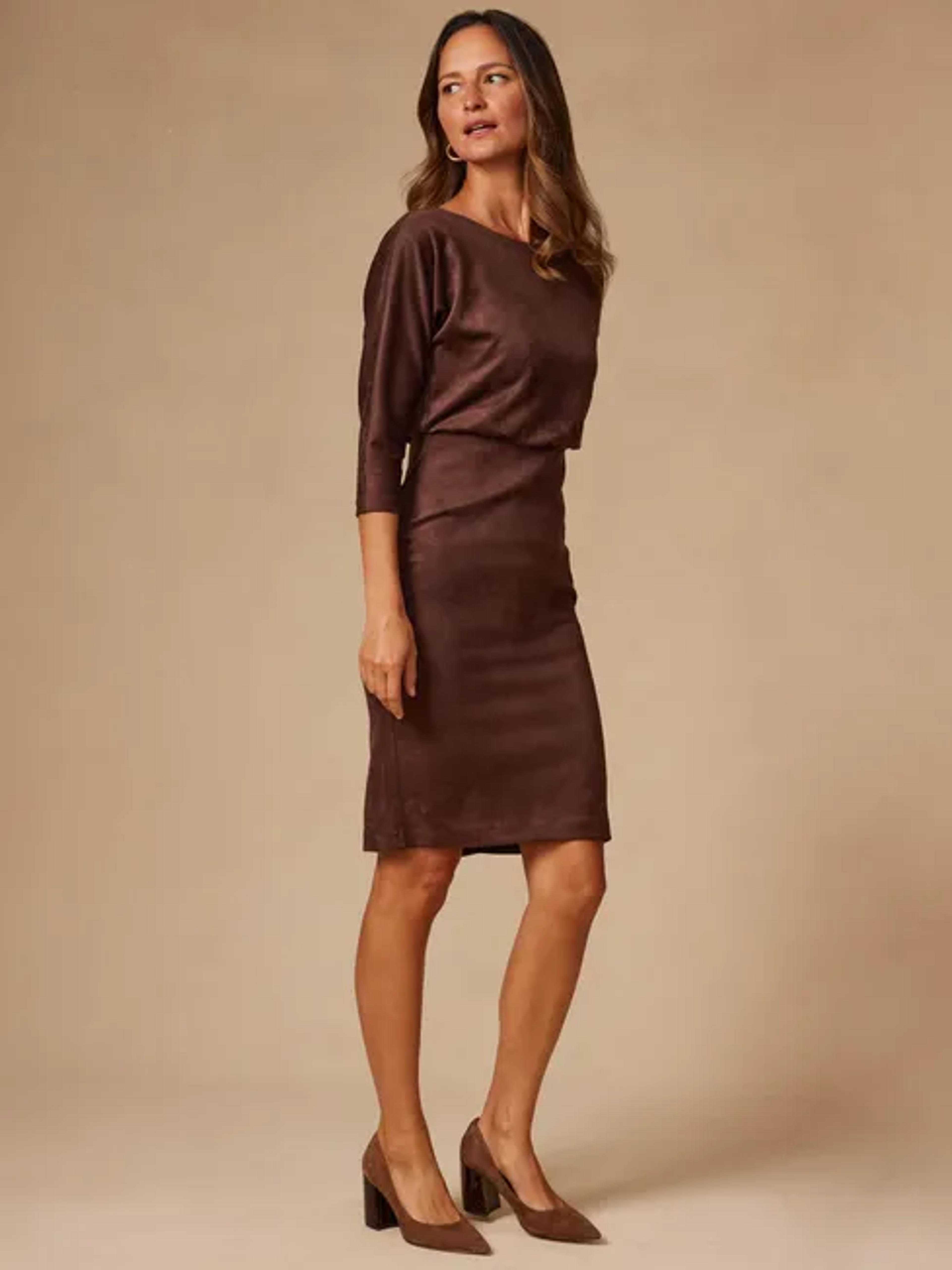 Mocha Solid Tinley Faux Suede Dress | Women's Dresses | J.McLaughlin