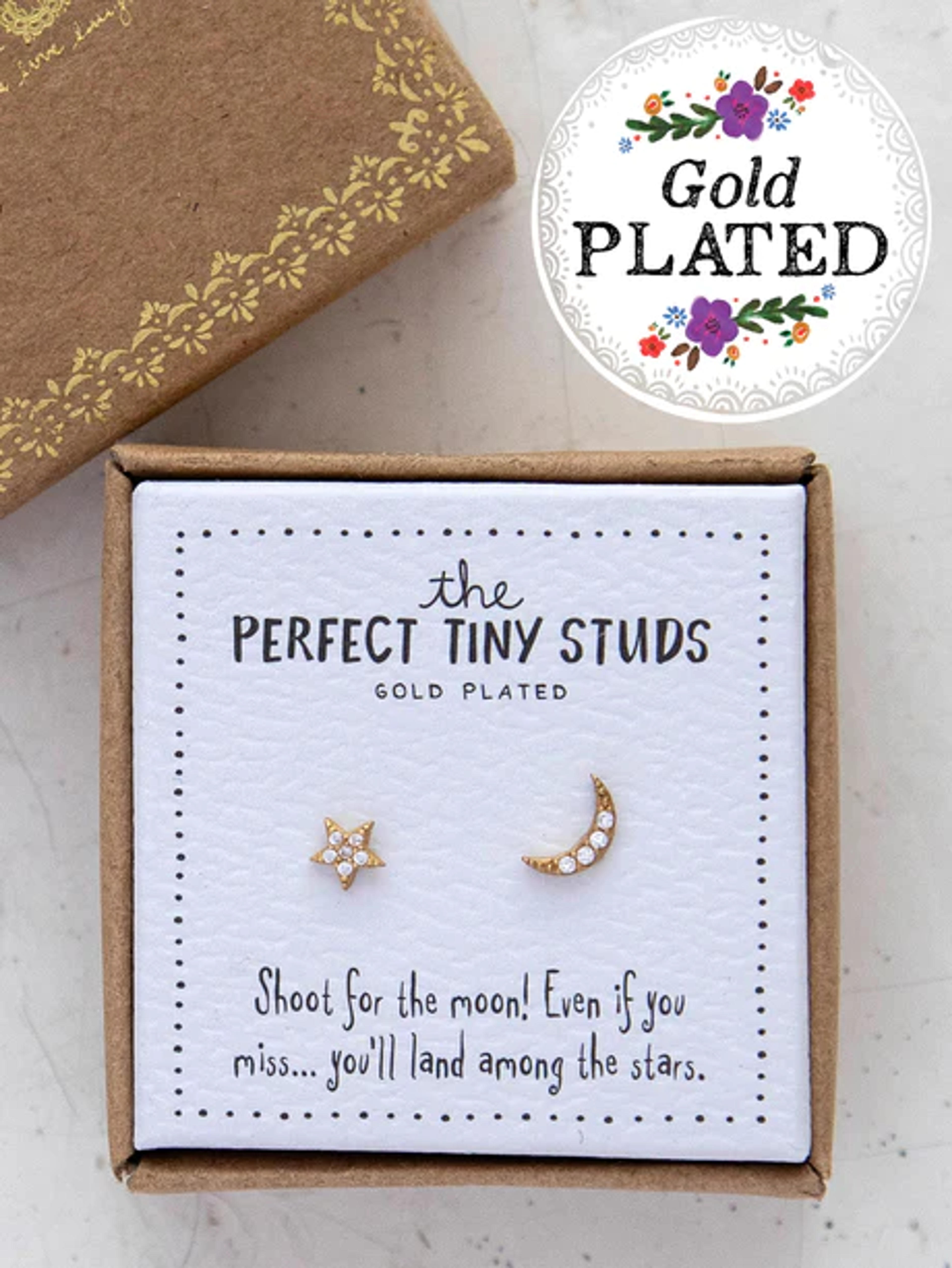 Perfect Tiny Stud Earrings - Star & Moon – Natural Life