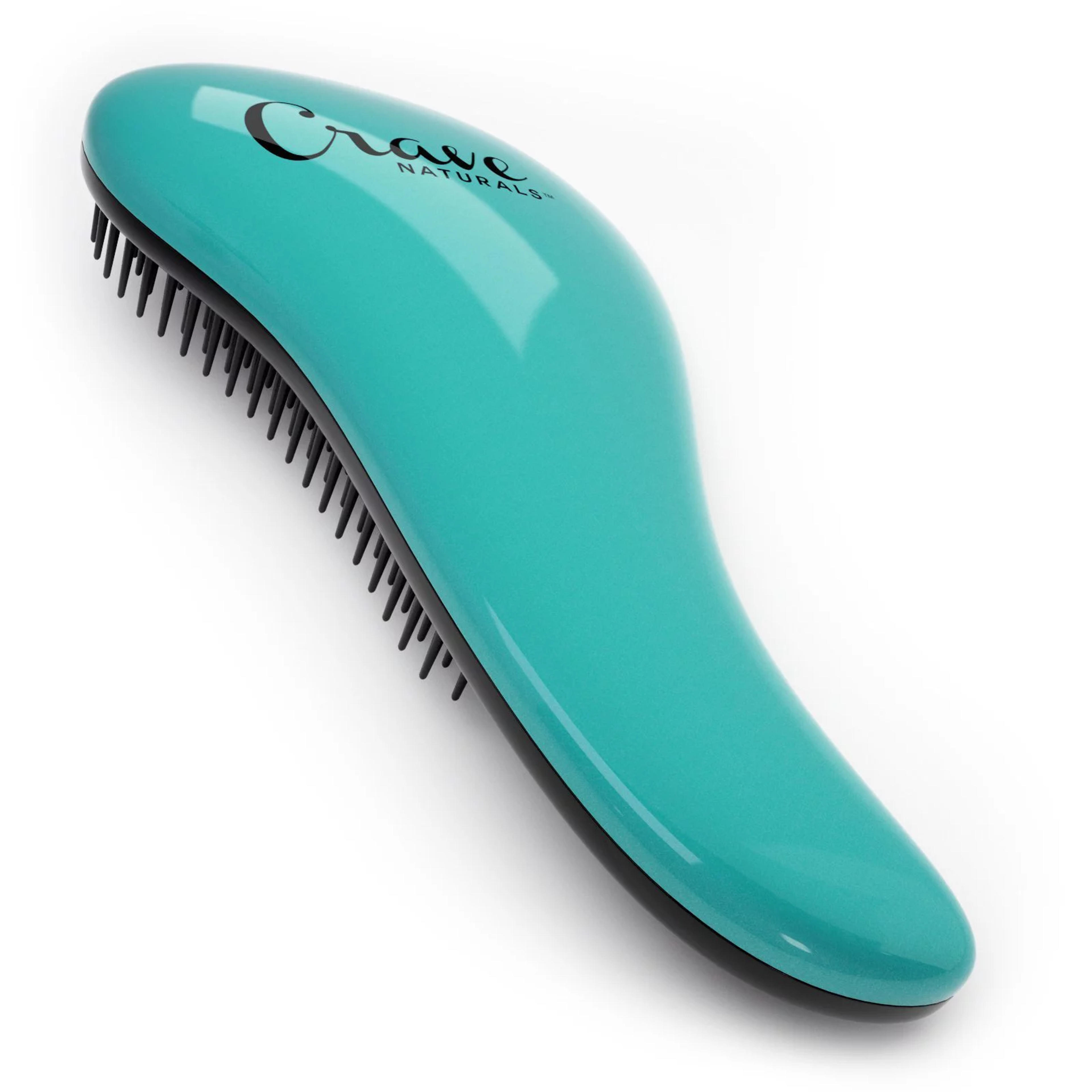 Crave Naturals Glide Thru Detangling Brush for Adults &amp; Kids Hair - Detangler Comb &amp; Brush for Natural, Curly, Wet or Dry Hair (TURQUOISE) Turquoise - Walmart.com