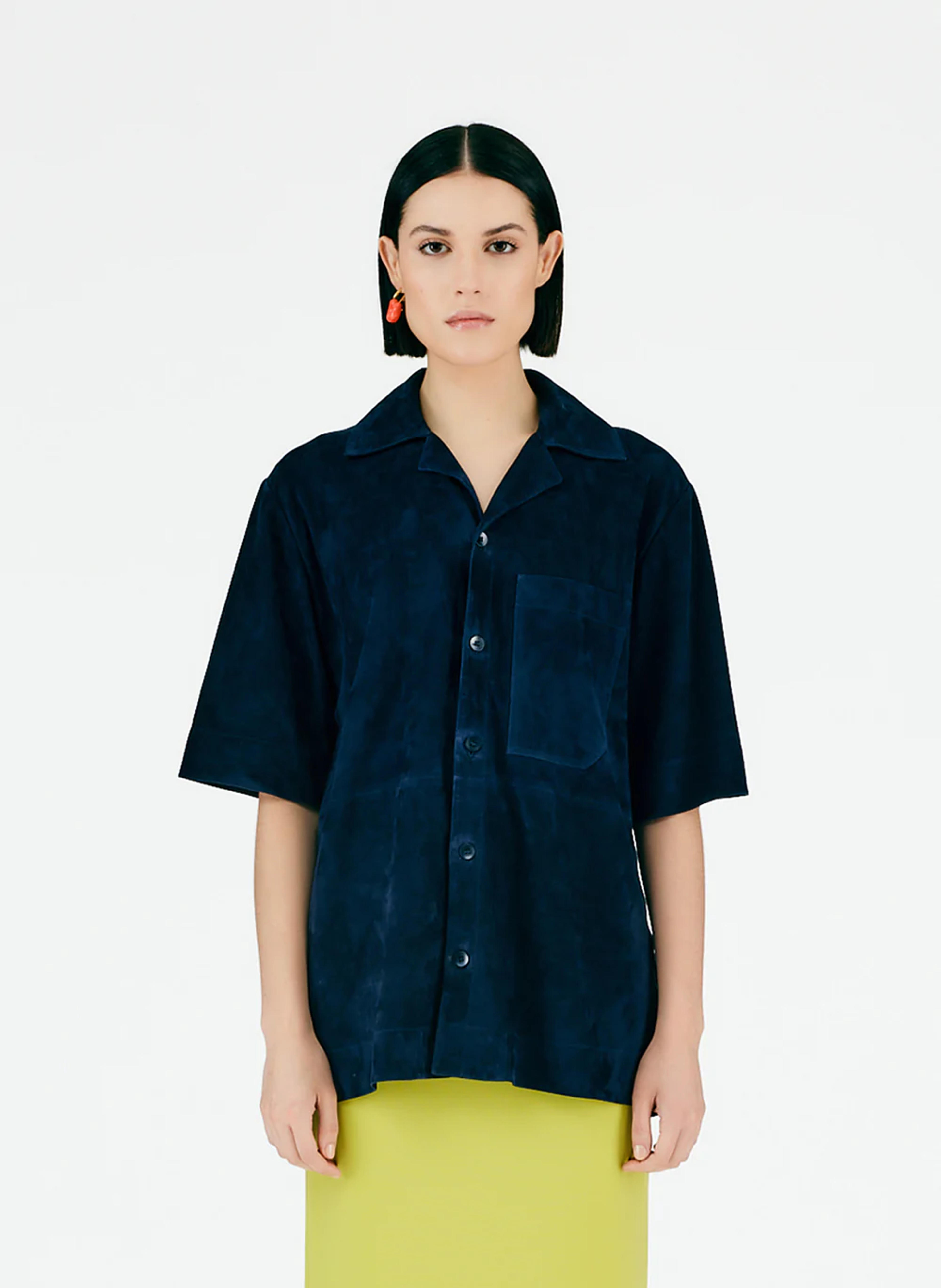 Suede Camp Shirt – Tibi Official