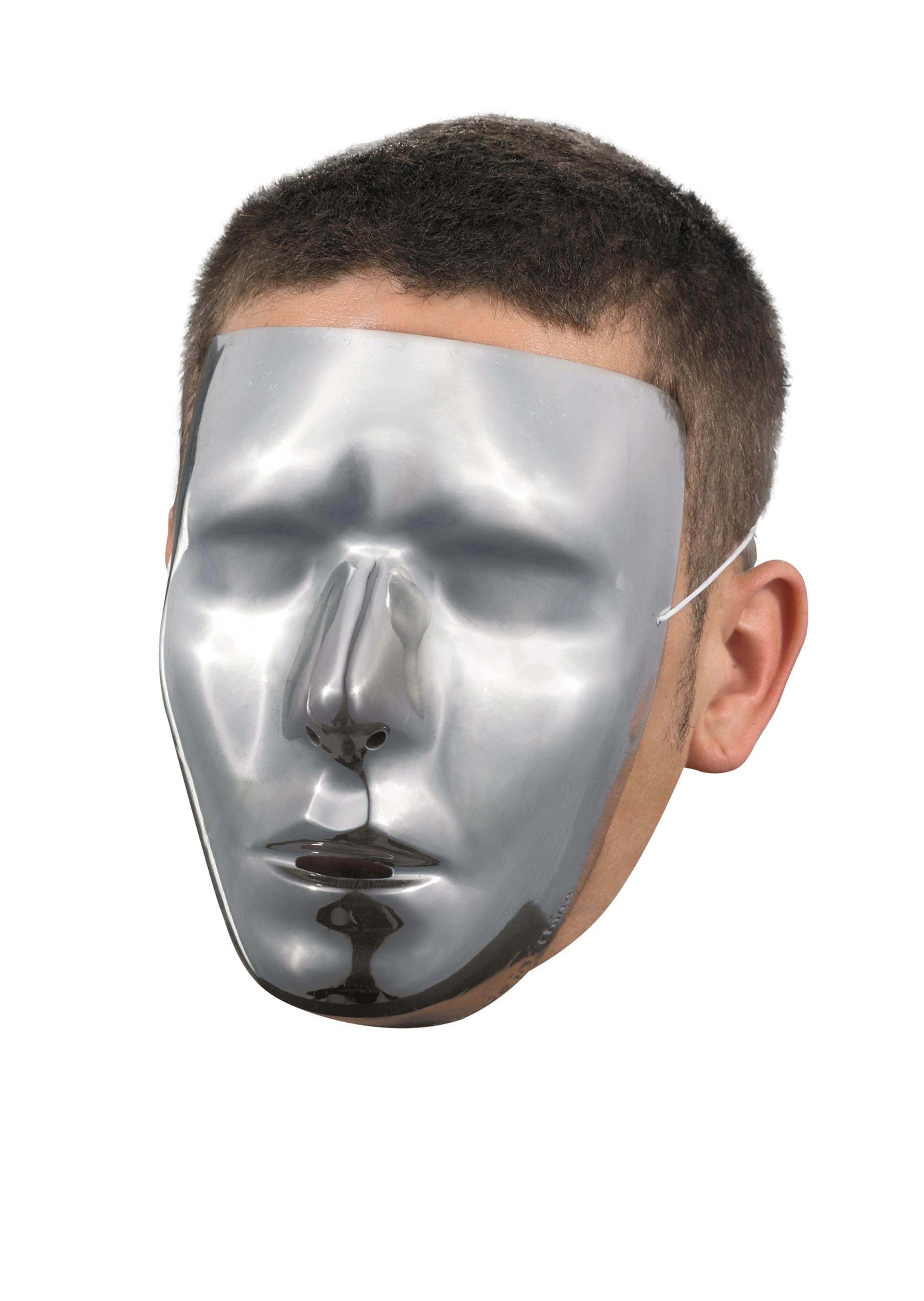 Disguise Costumes Blank Chrome Mask, Adult