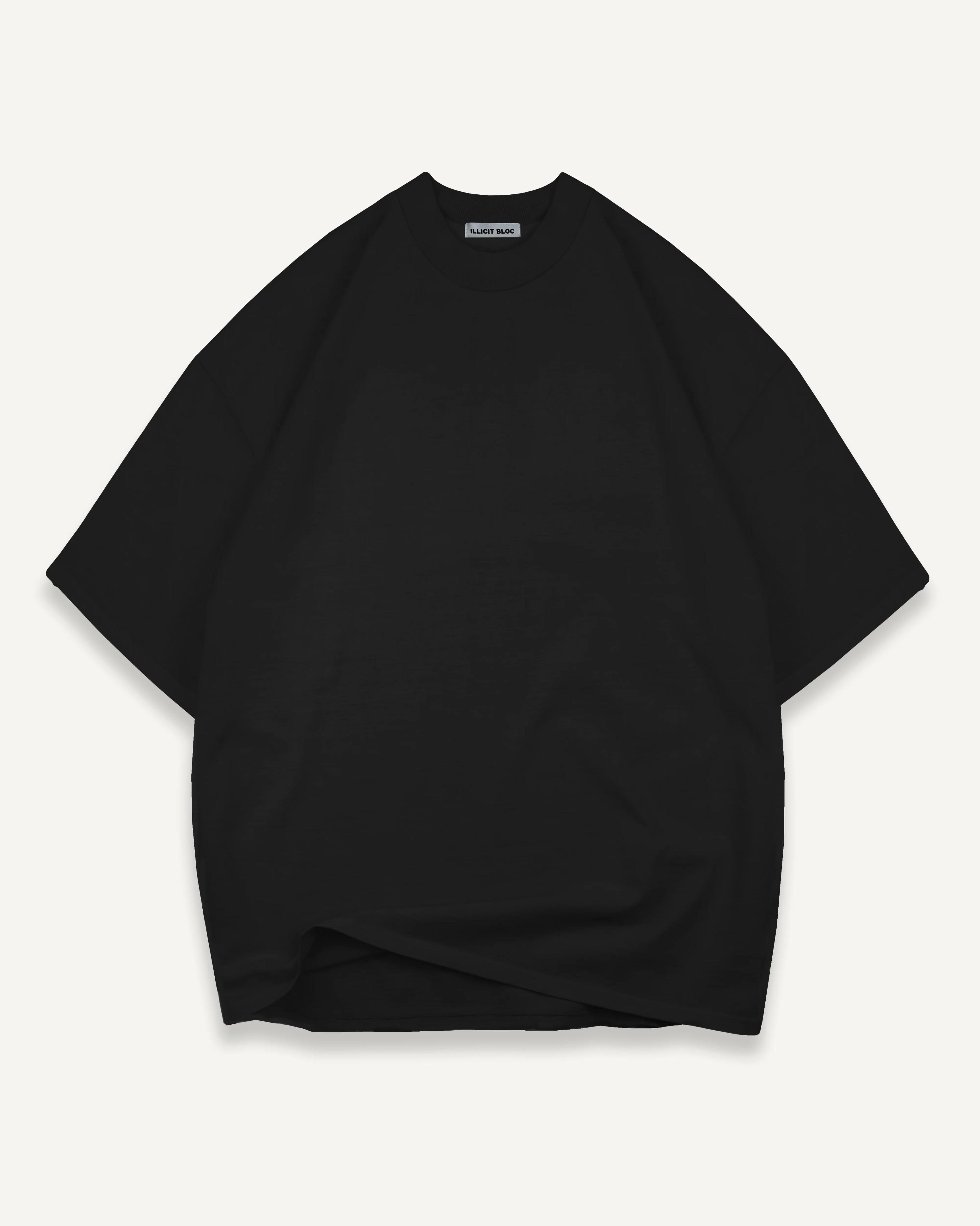 BLANK T-SHIRT - BLACK – ILLICIT BLOC