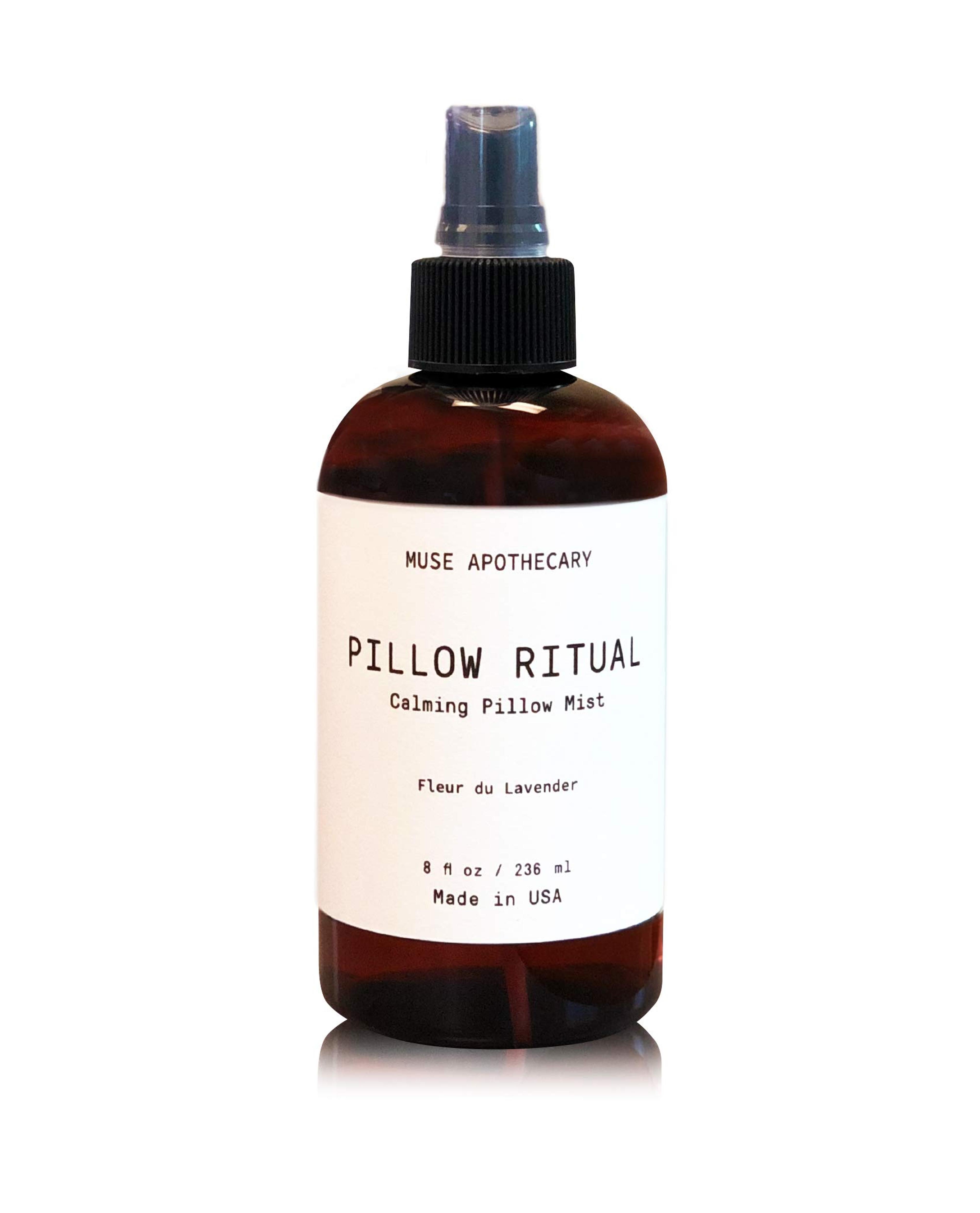 Muse Apothecary Pillow Ritual - Aromatic, Calming and Relaxing Pillow Mist, Linen and Fabric Spray - Infused with Natural Aromatherapy Essential Oils - 8 oz, Fleur du Lavender