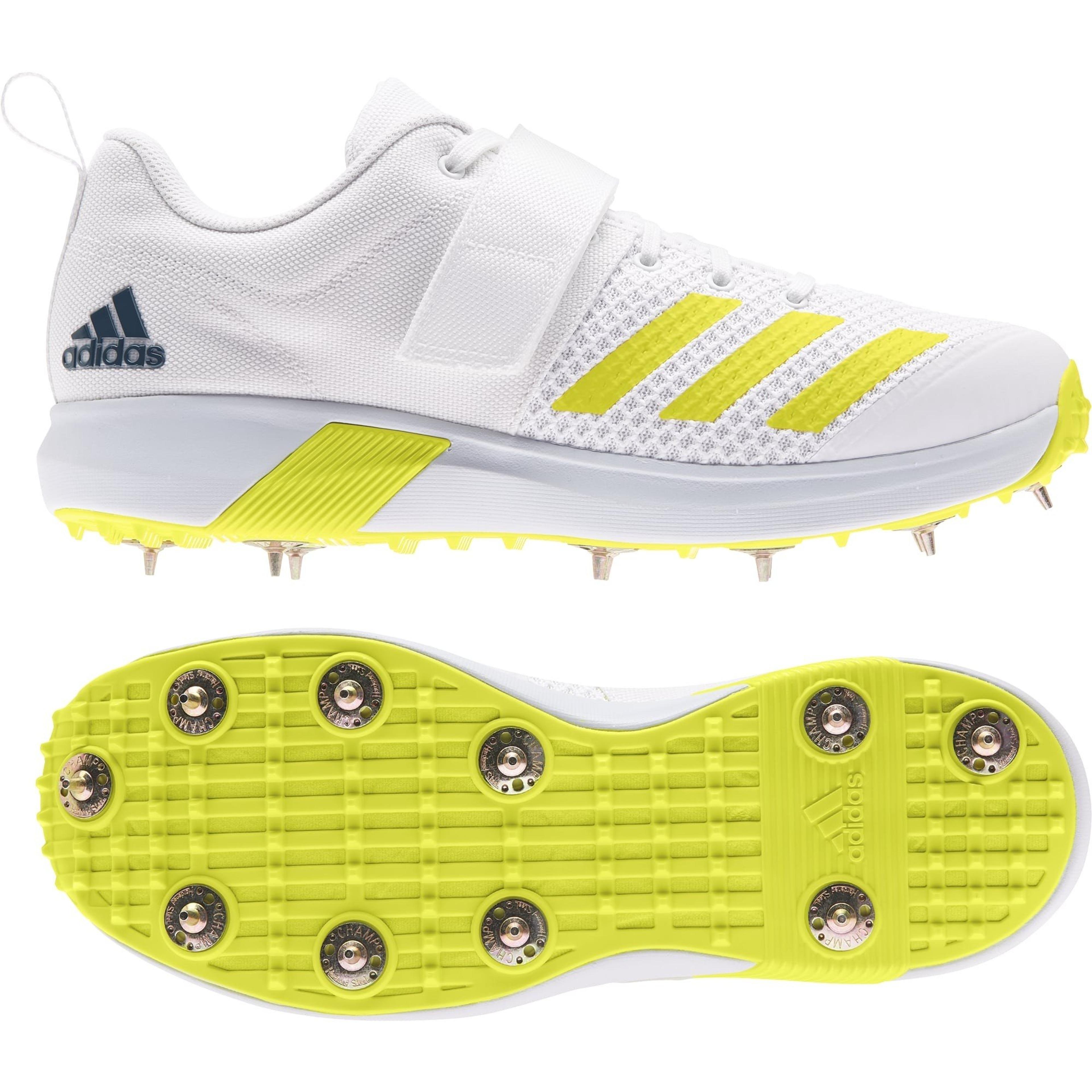 2022 Adidas Adipower Vector Cricket Shoes - Acid Yellow
