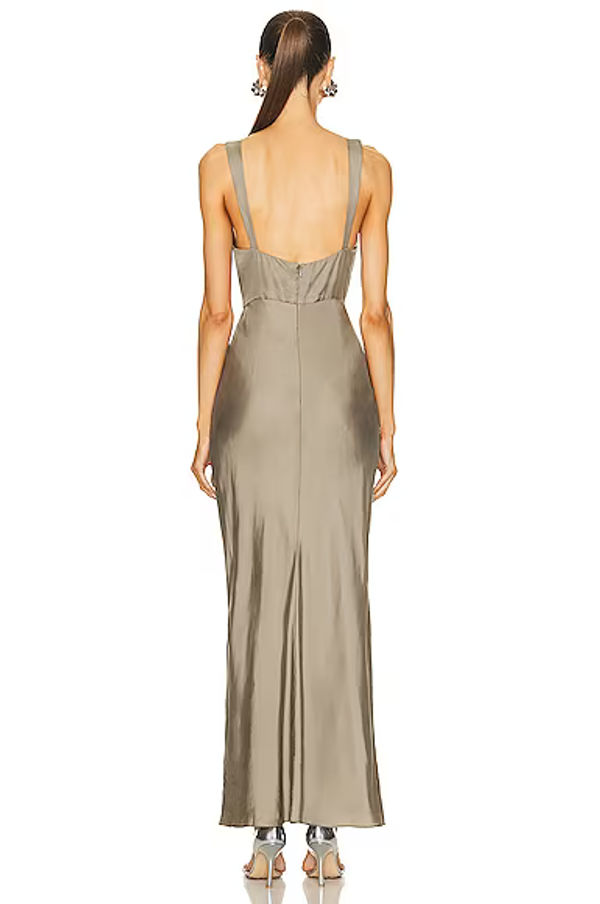 Peignoir Slip Dress - Castor Grey