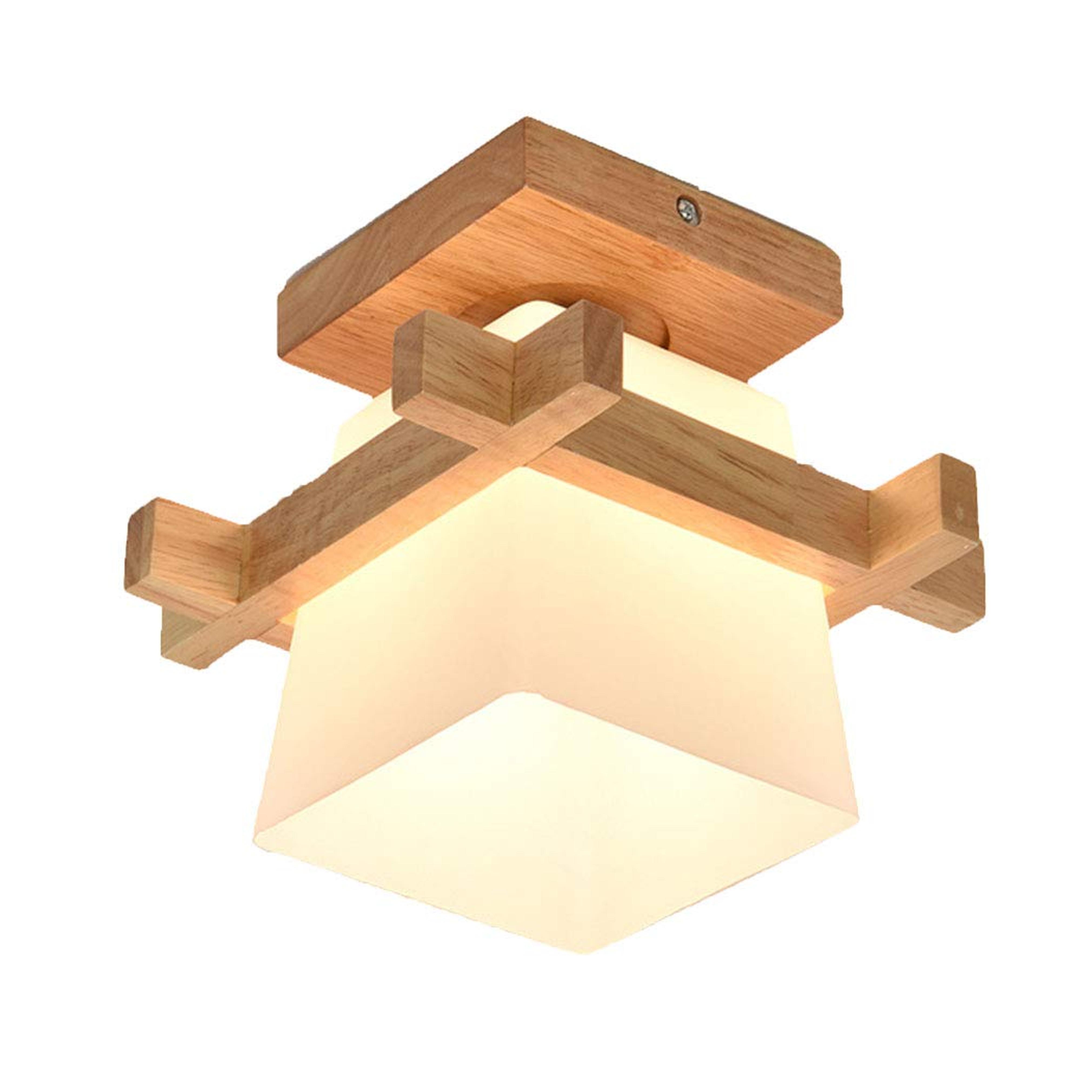 Amazon.com: Japanese Style Wooden Wall Light Ceiling Lamp Modern Wall Lamp Home Decor for Bedroom Living Room,Single Lamp Head, Without Bulb : Tools & Home Improvement