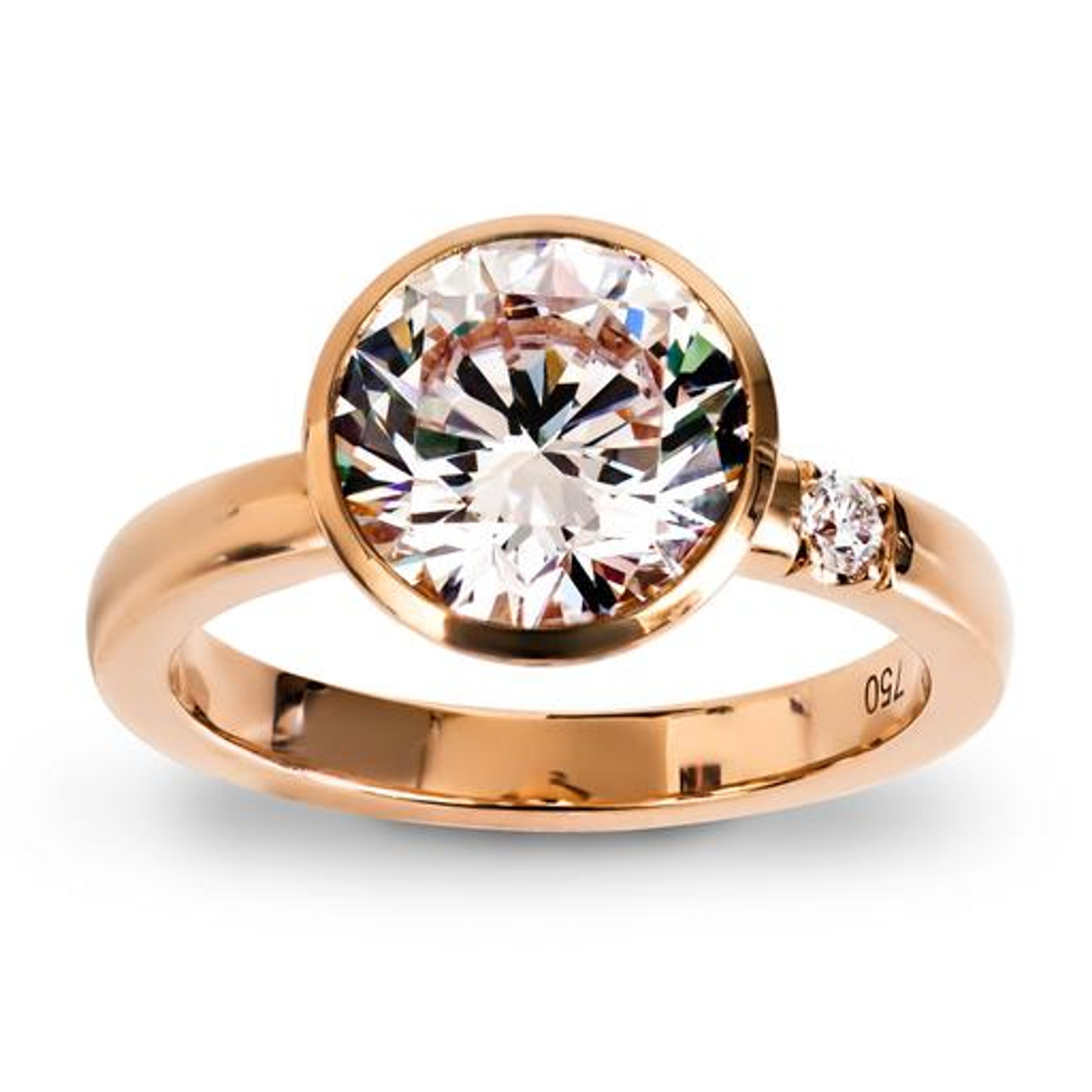 Destiny Bezeled Engagement Ring