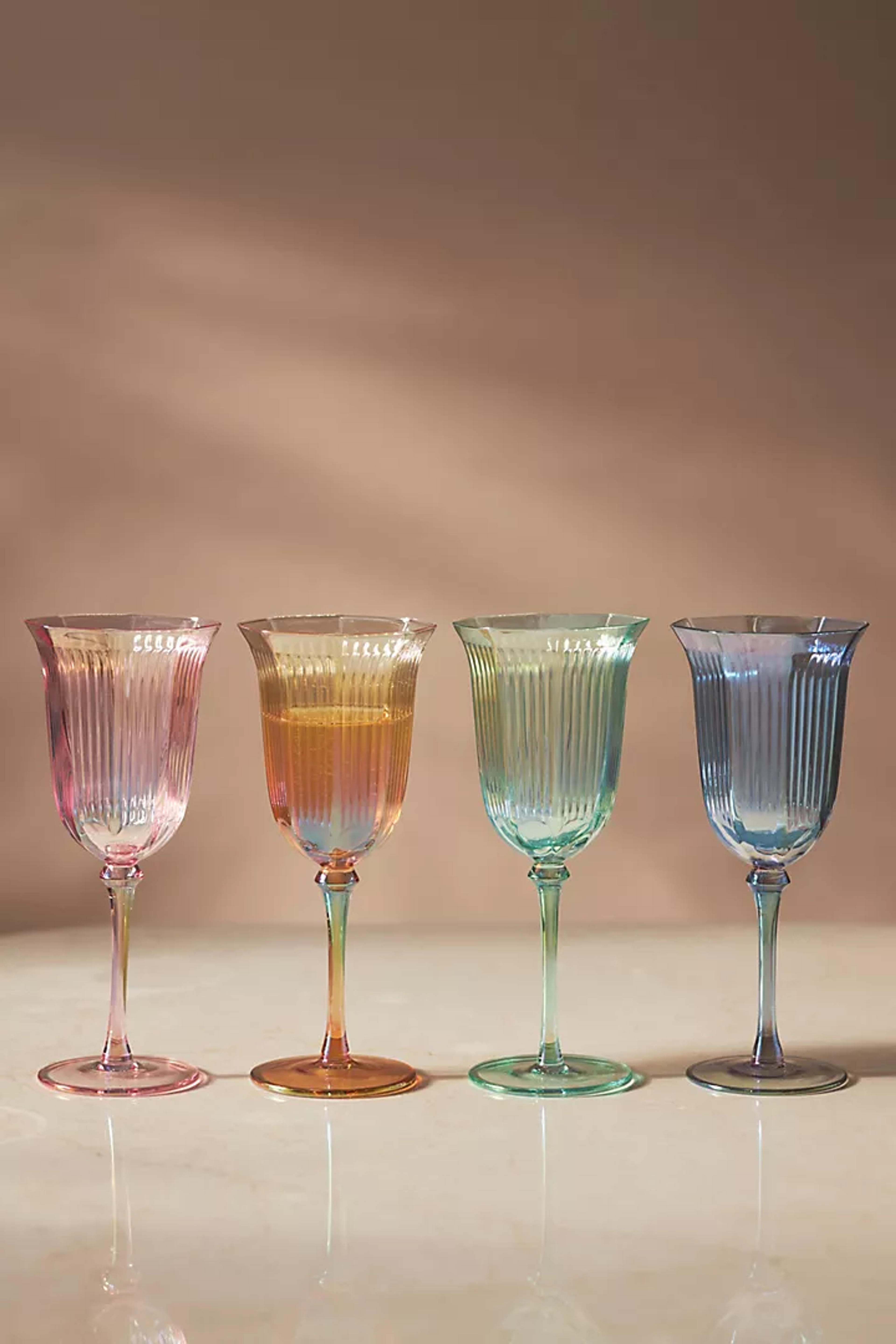 Lydia Wine Glasses, Mixed Set of 4 | Anthropologie