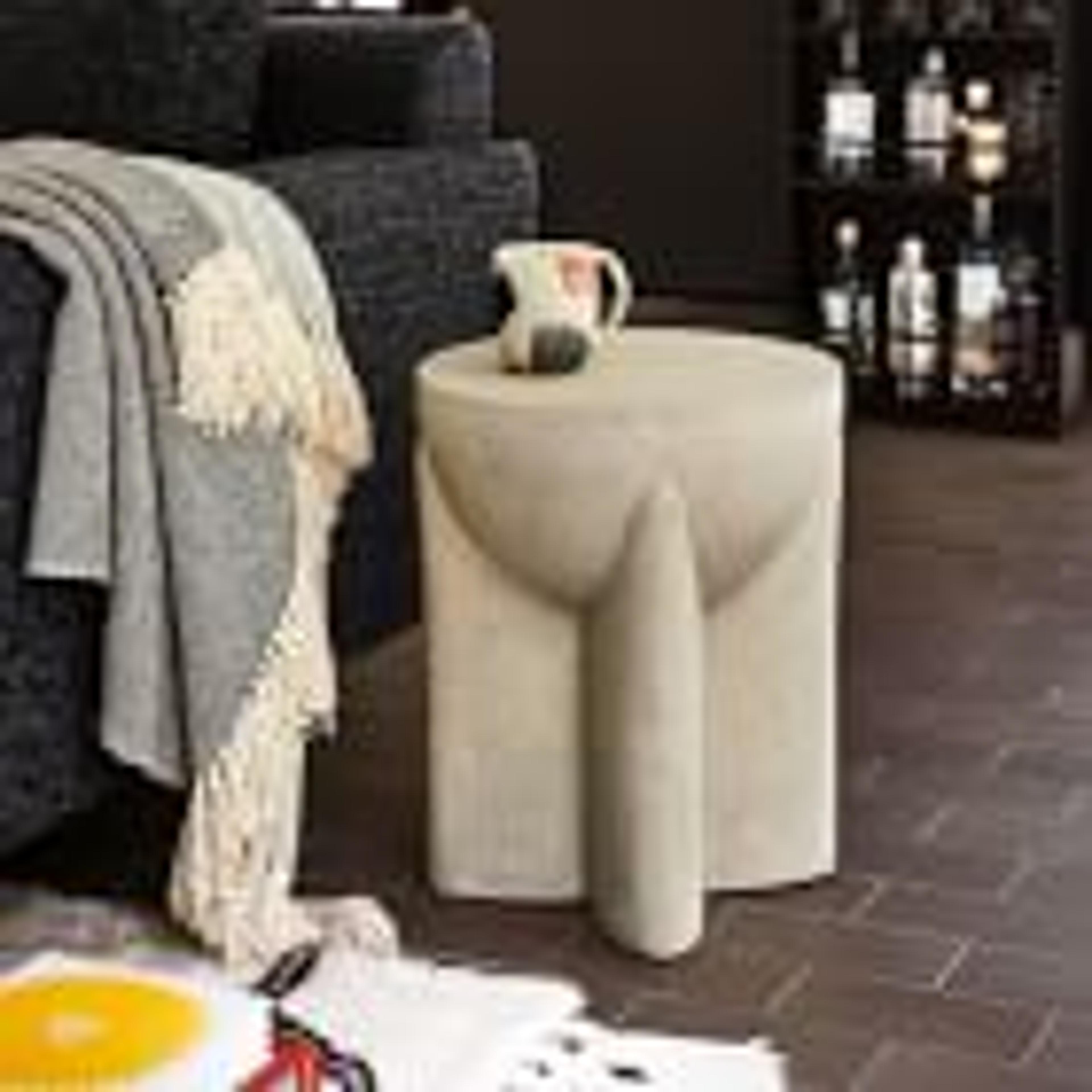 Monti Lava Stone Side Table (15") | West Elm