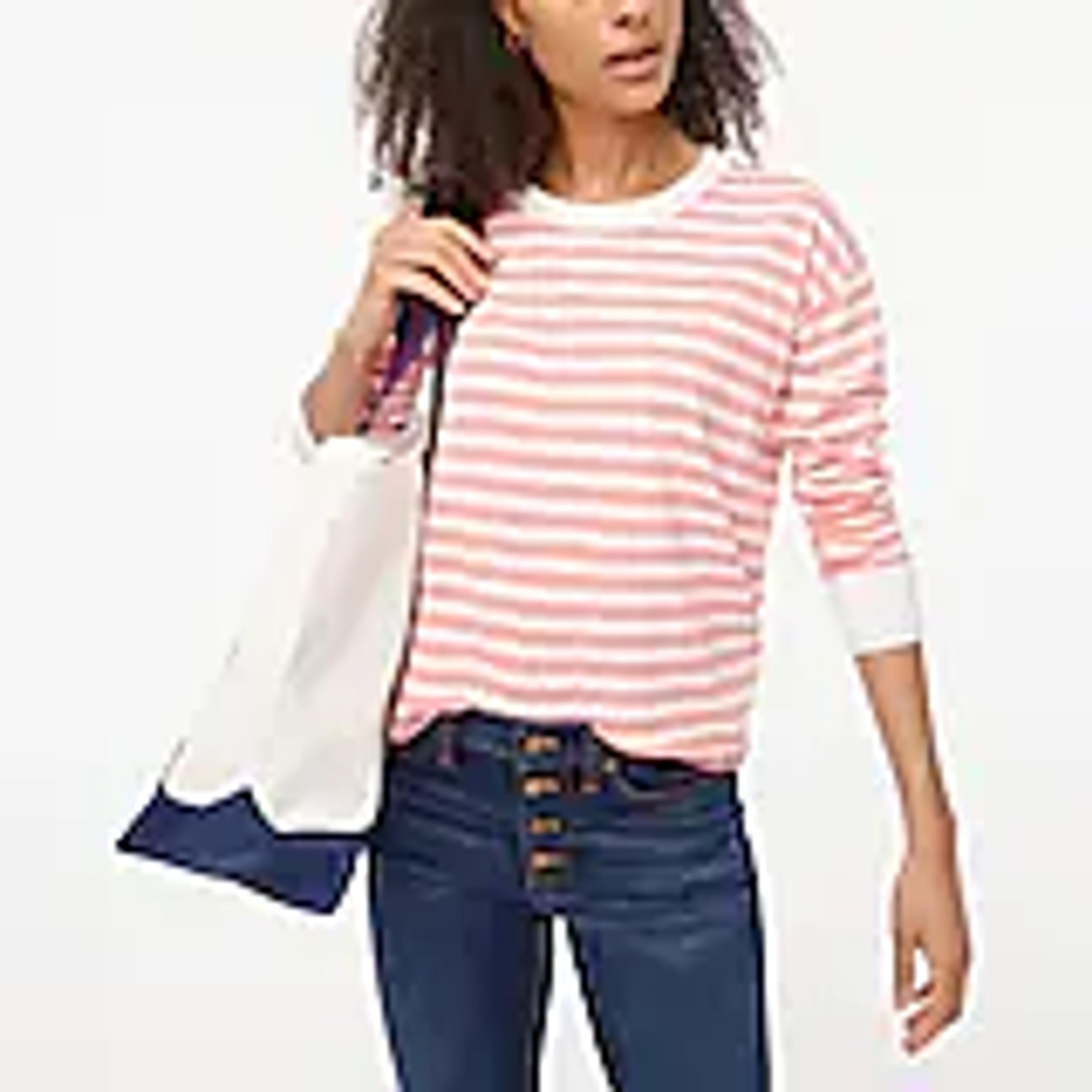 Factory: Long-sleeve Striped Tee For Women