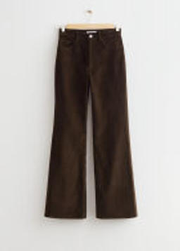 Wide Cropped Corduroy Trousers