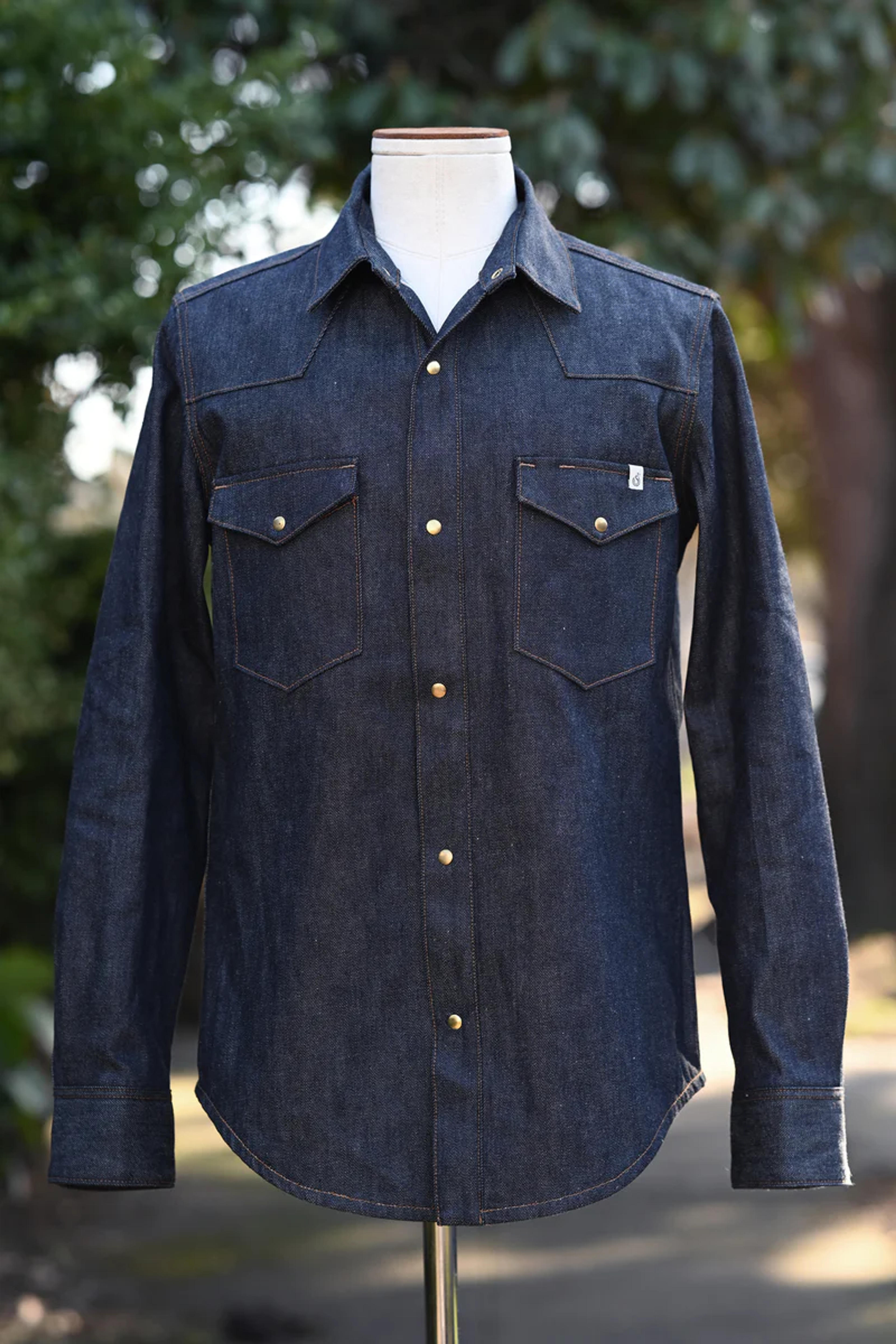 Townes Western Shirt - Indigo Selvedge Denim – Ship John