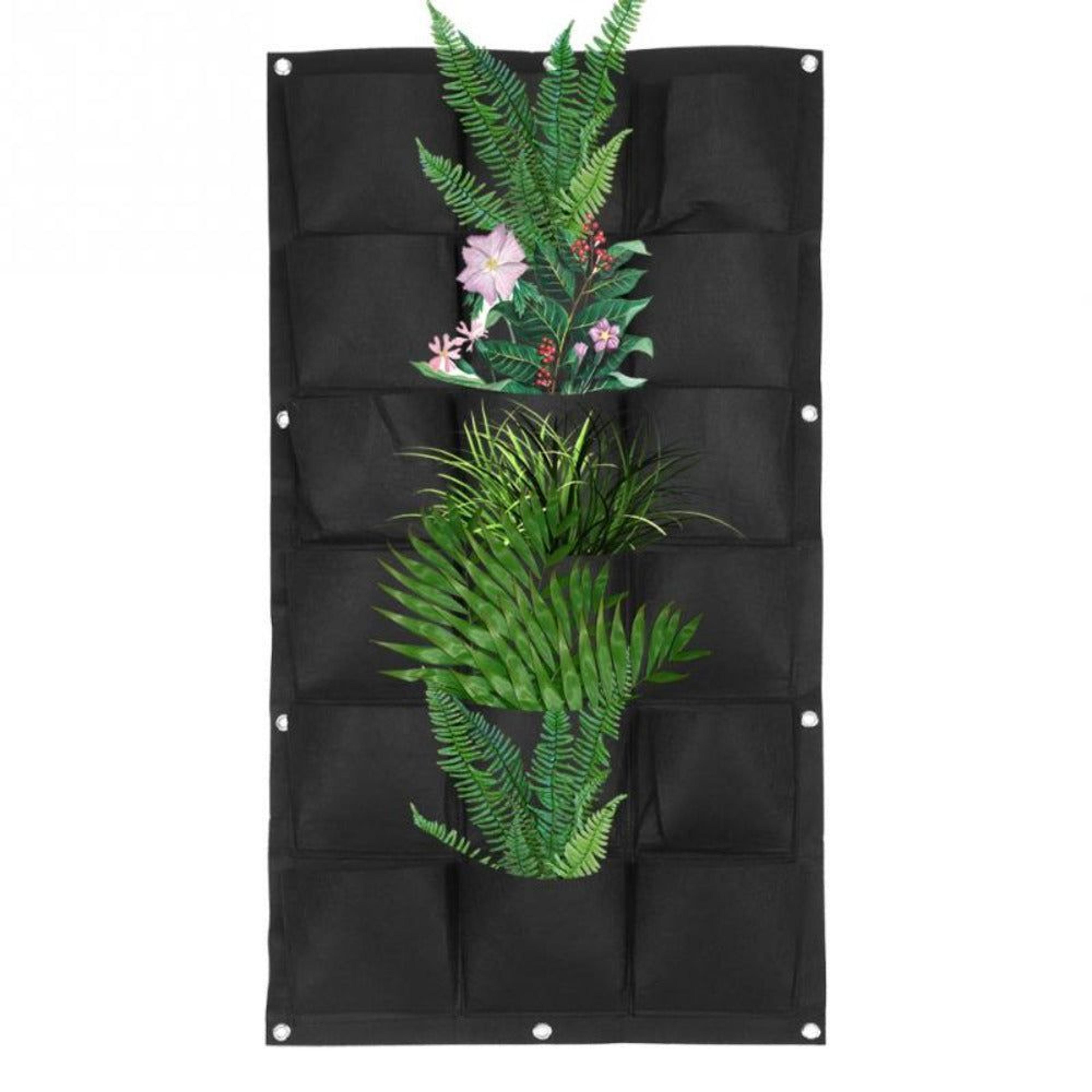 Vertical Planter Bag - Raised Planter Bag - 2 grid green