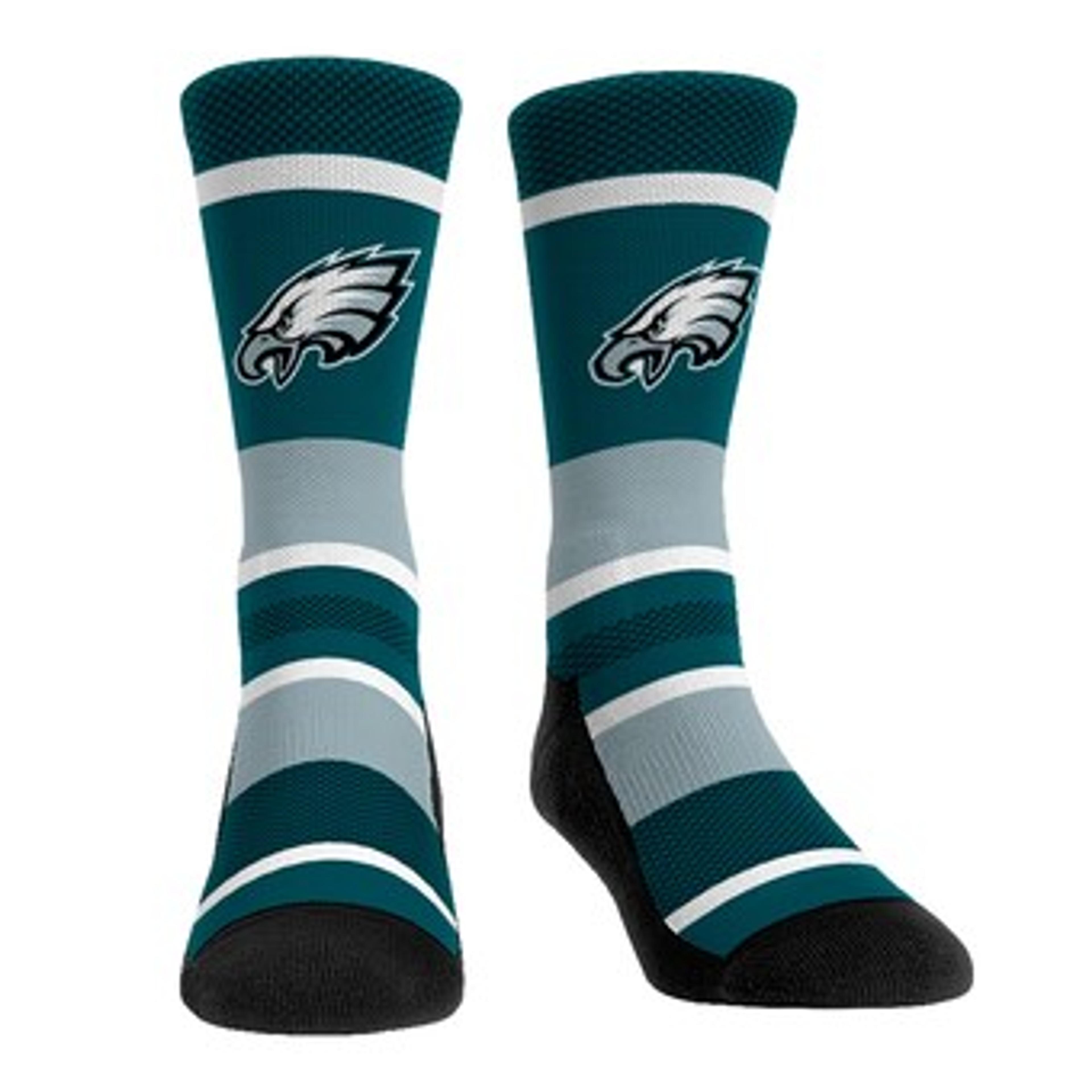 Philadelphia Eagles Rock Em Socks Tech Stripe Crew Socks