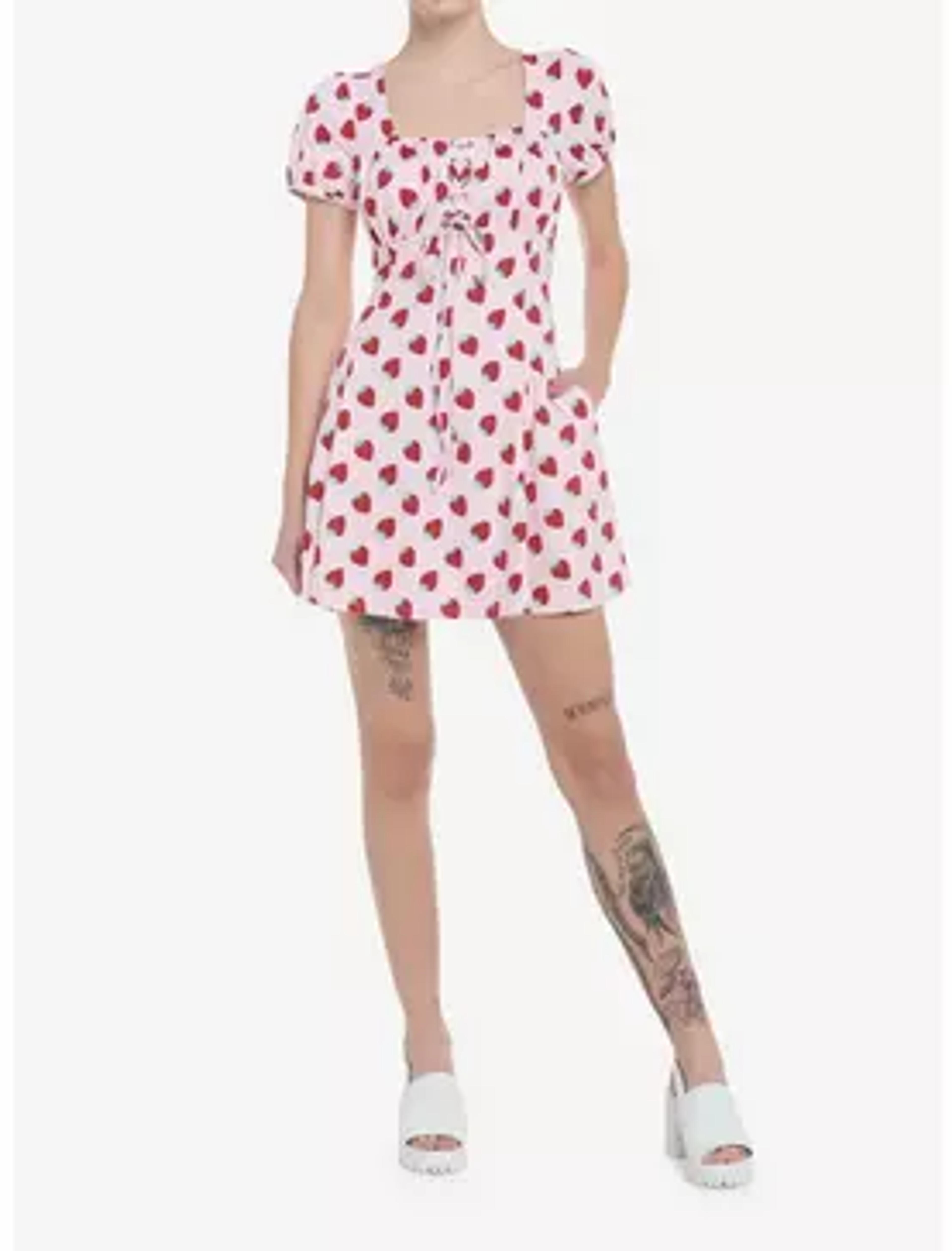 Strawberry Empire Waist Dress | Hot Topic