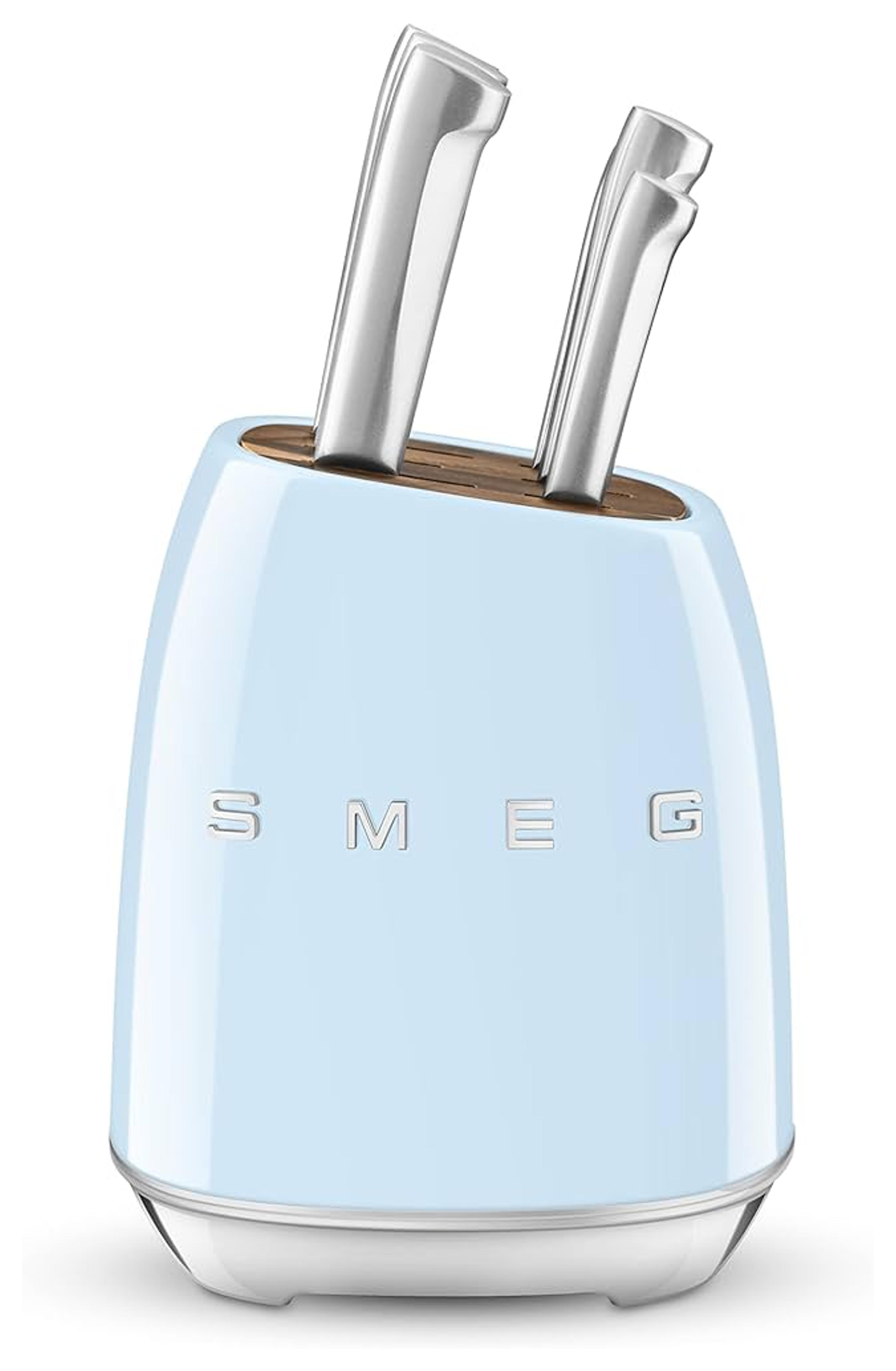 Smeg Pastel Blue Stainless Steel Knife Block Set: Block Sets: Amazon.com.au