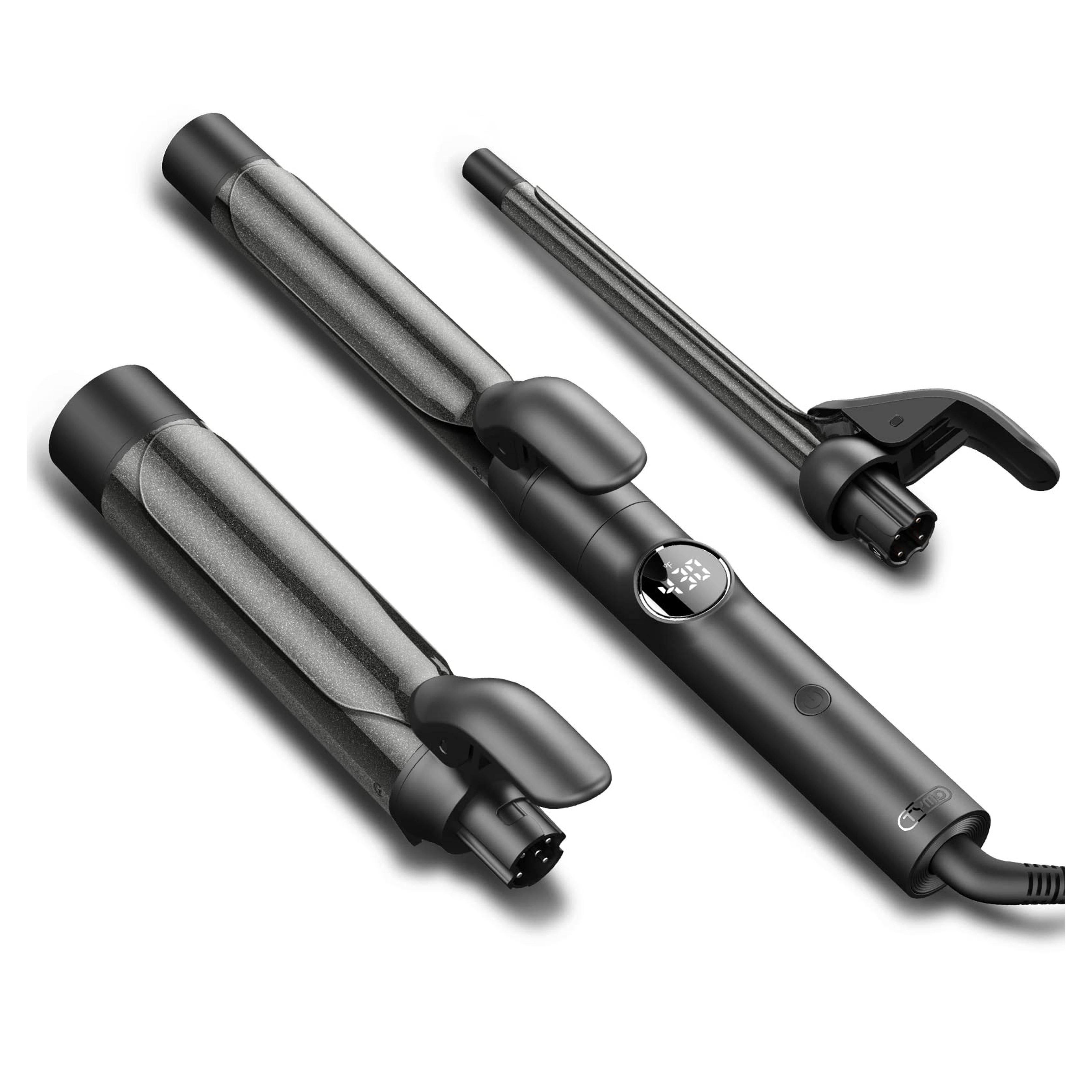 Curling Iron Set, TYMO Instant Heat Ionic 3 in 1 Curling Wand Set with 3 Barrels (1/2’’, 1’’, 1 1/2’’), 5-Temps (Up to 430F) with Intelligent Temp Control, Dual Voltage Hair Curler for All Hair Types