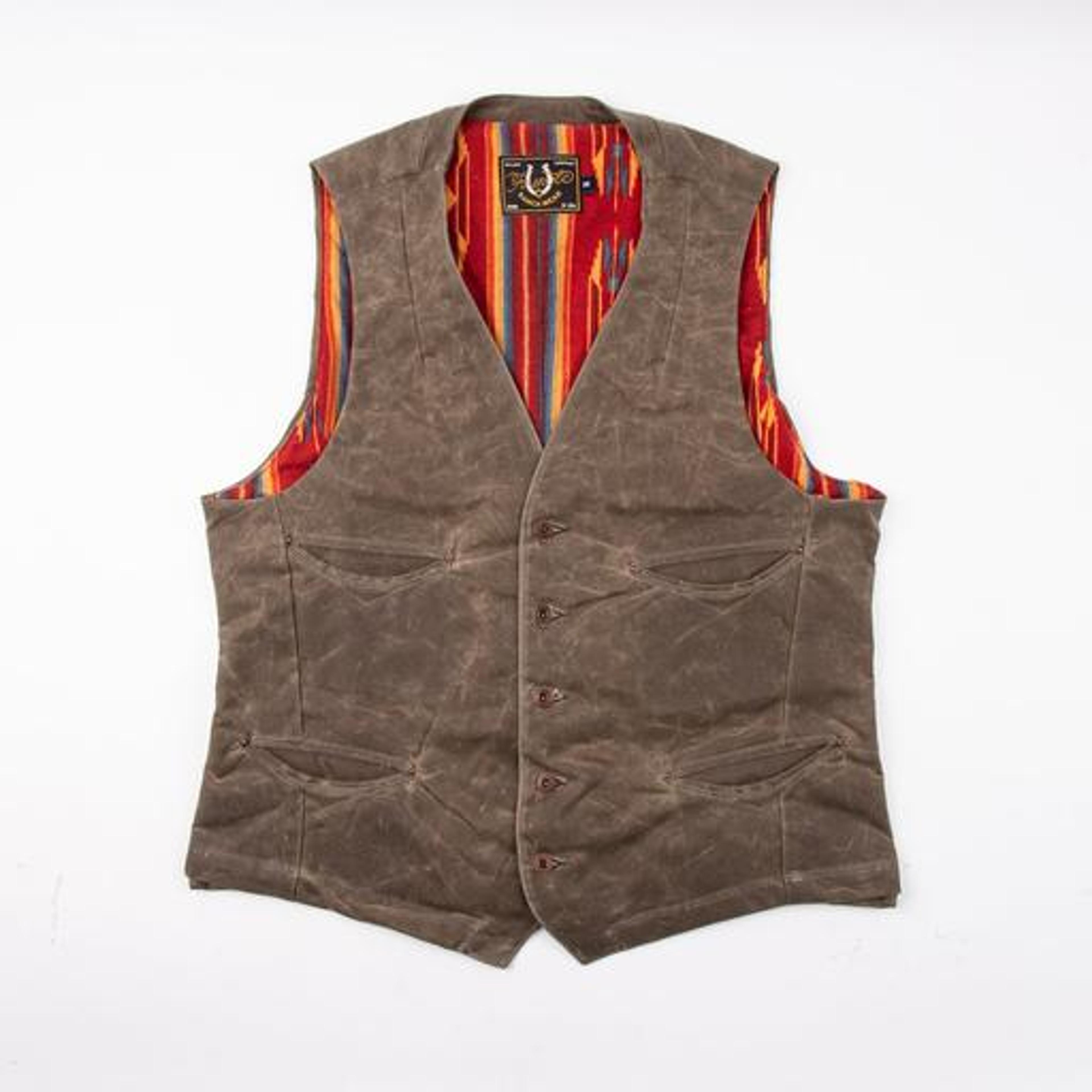 Calico Vest Waxed Canvas  Oak  | jackets