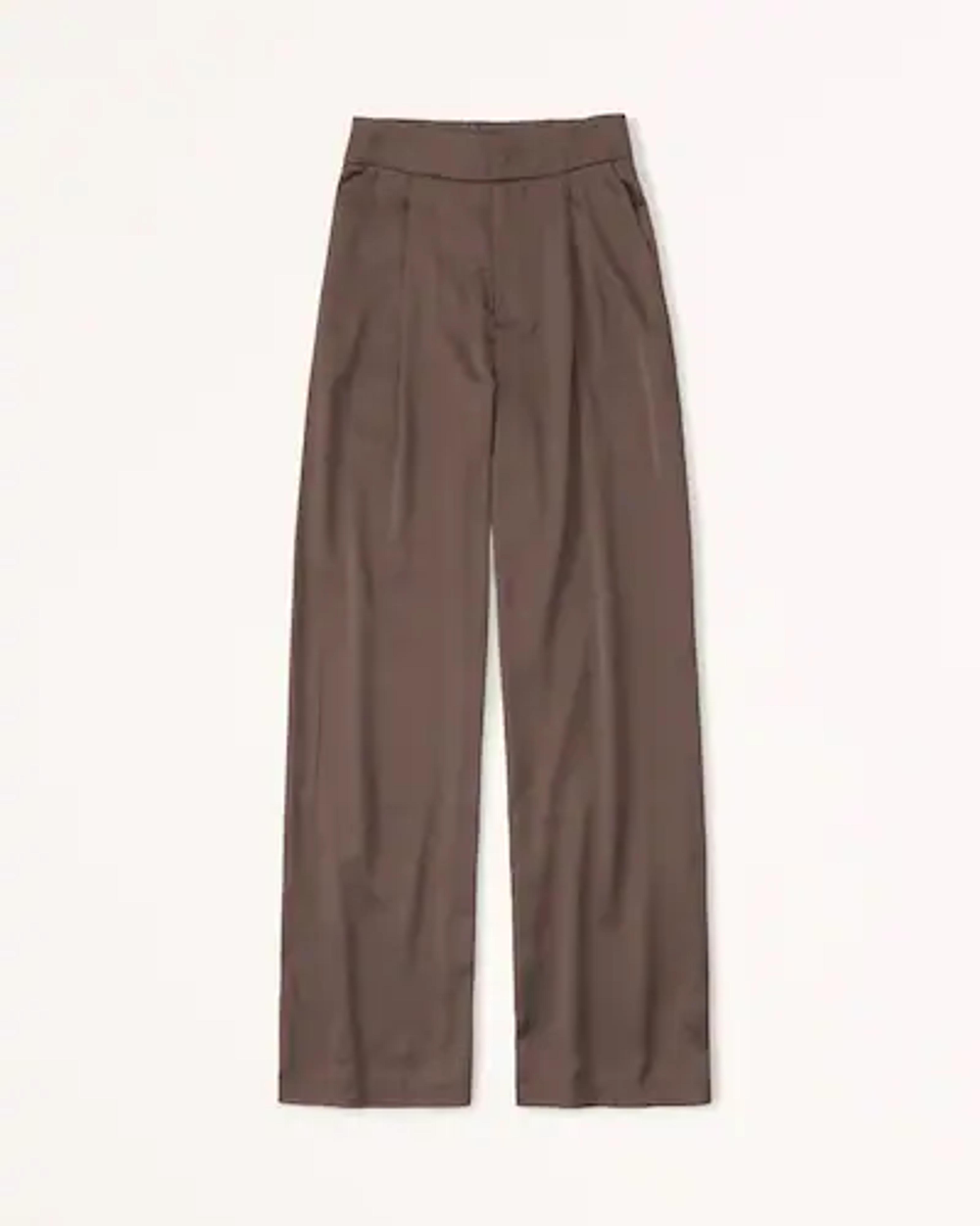 Women's Satin Tailored Wide Leg Pants | Women's Bottoms | Abercrombie.com